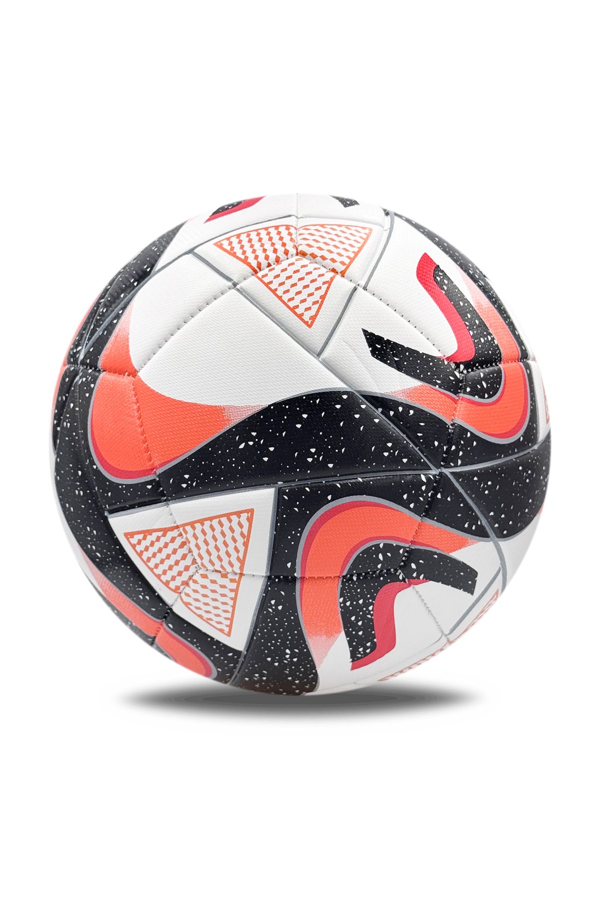 BLACK-Professional Soccer Ball Set of 3 Seamless Soccer Ball Hard Ground Rug Field Soccer Ball 2