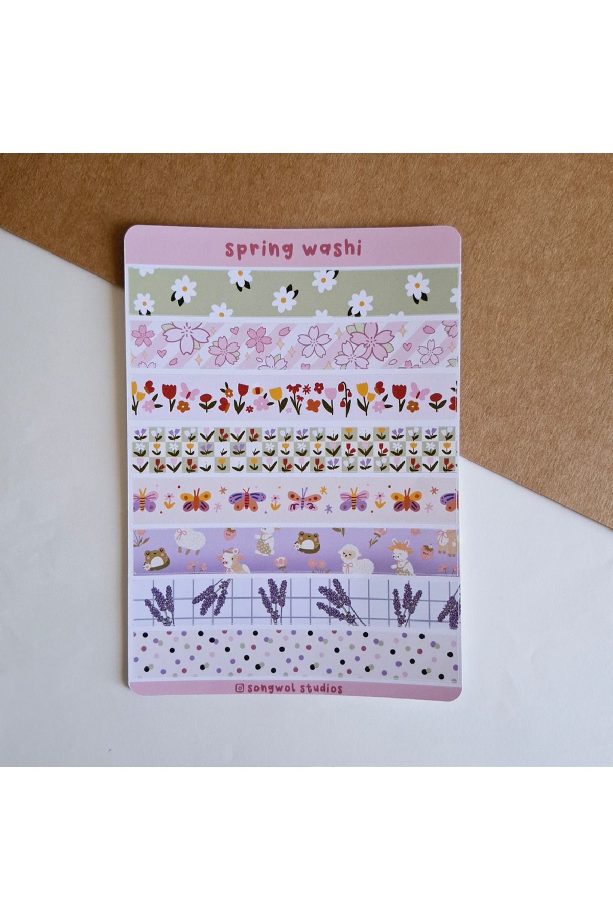 Songwol Studios-A7 Size Seasons Washi Tape Themed Sticker Set for Agenda, Bullet Journal and Scrapbook 3