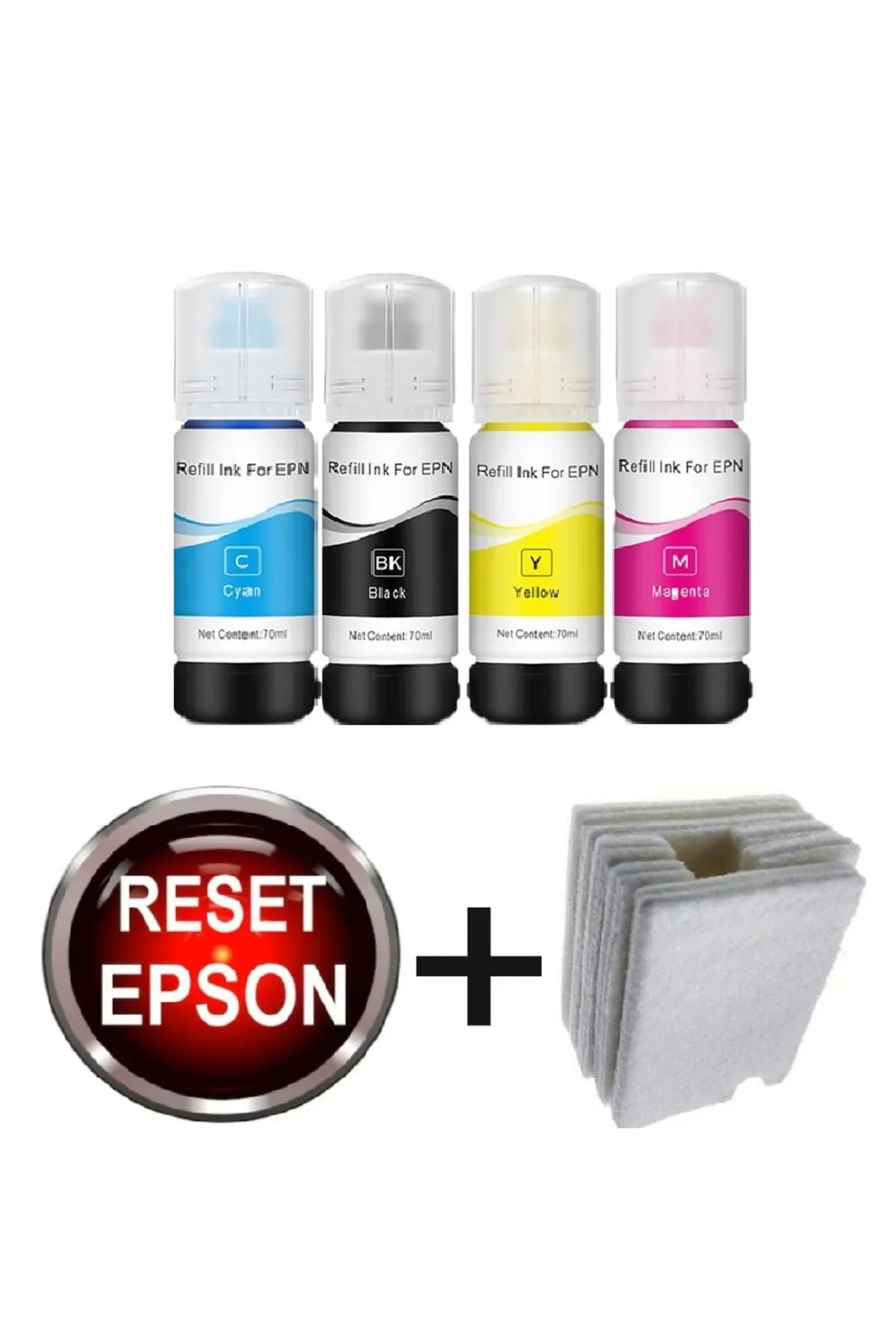 starprint Epson Mürekkep Pedi L1110 L3110 L3150 L3210 L3250 L3256 Mürekkep + reset programı