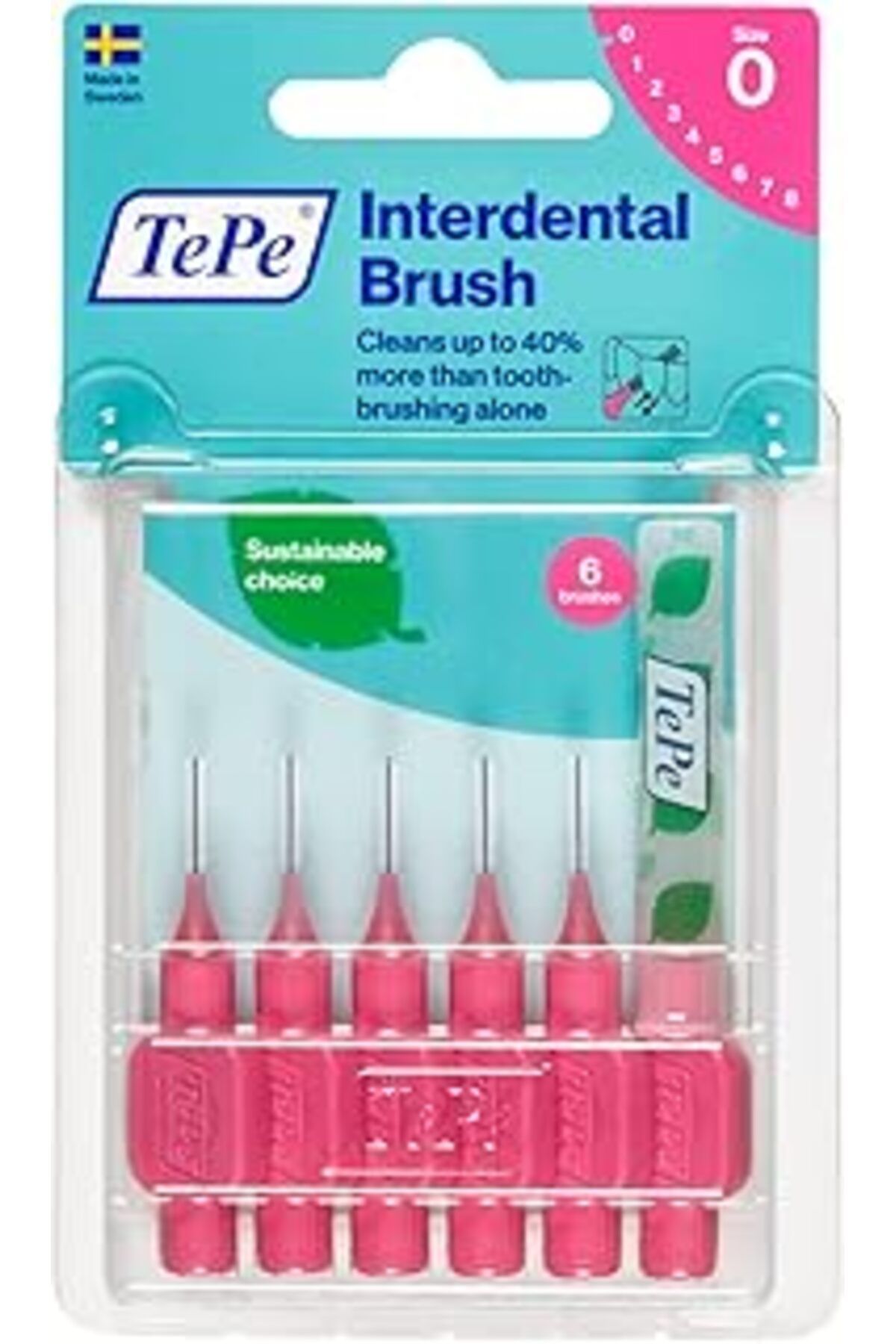 DENİZBİLİŞİM Tepe Blister 0.4 Mm 0 Beden Diş Arası Fırçası Pembe (1 X 6 Adet)