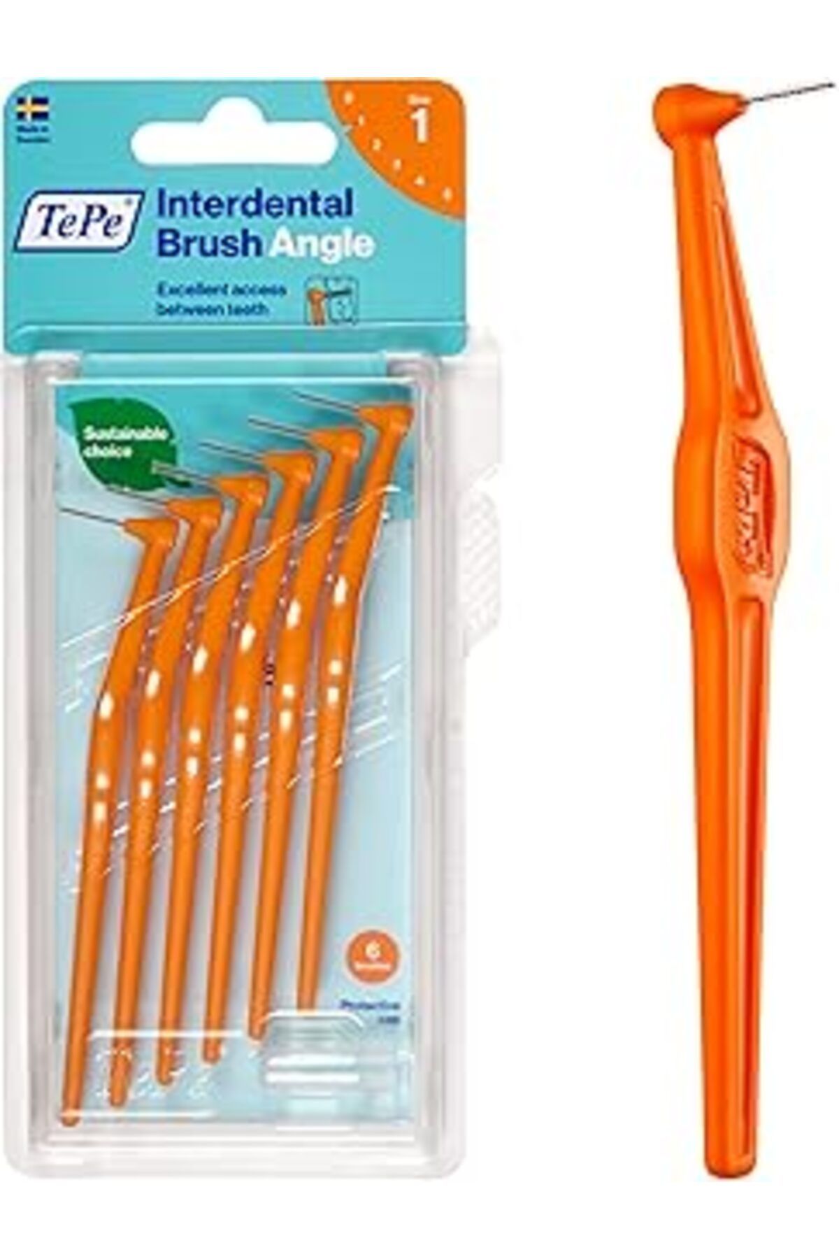 DENİZBİLİŞİM Tepe Angel 0.45 Mm - Turuncu Diş Arayüz Fırçası (1X 6 Adet)