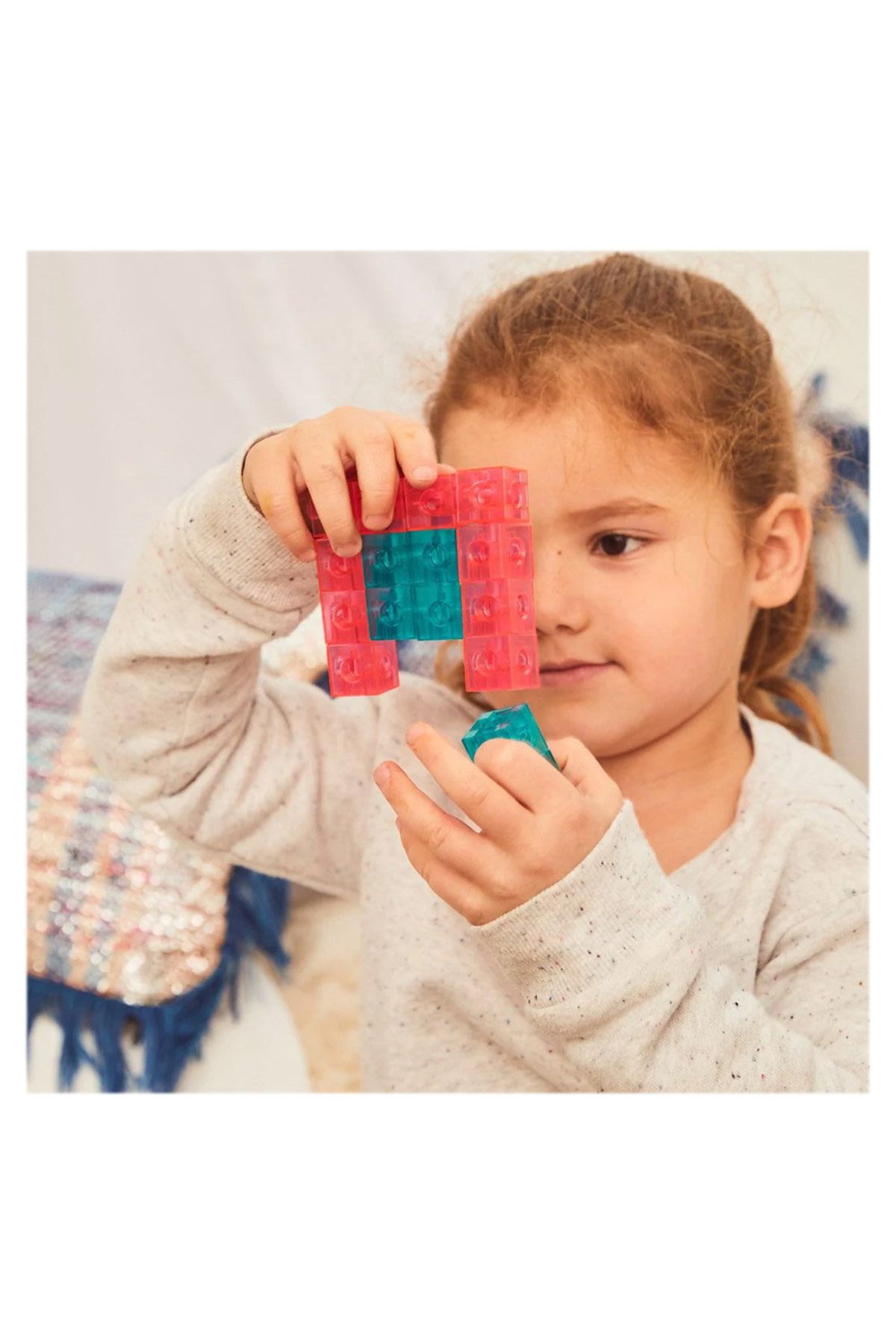 Edx Education-Linking Cubes, 100 Cuburi Translucide Interconectabile 3