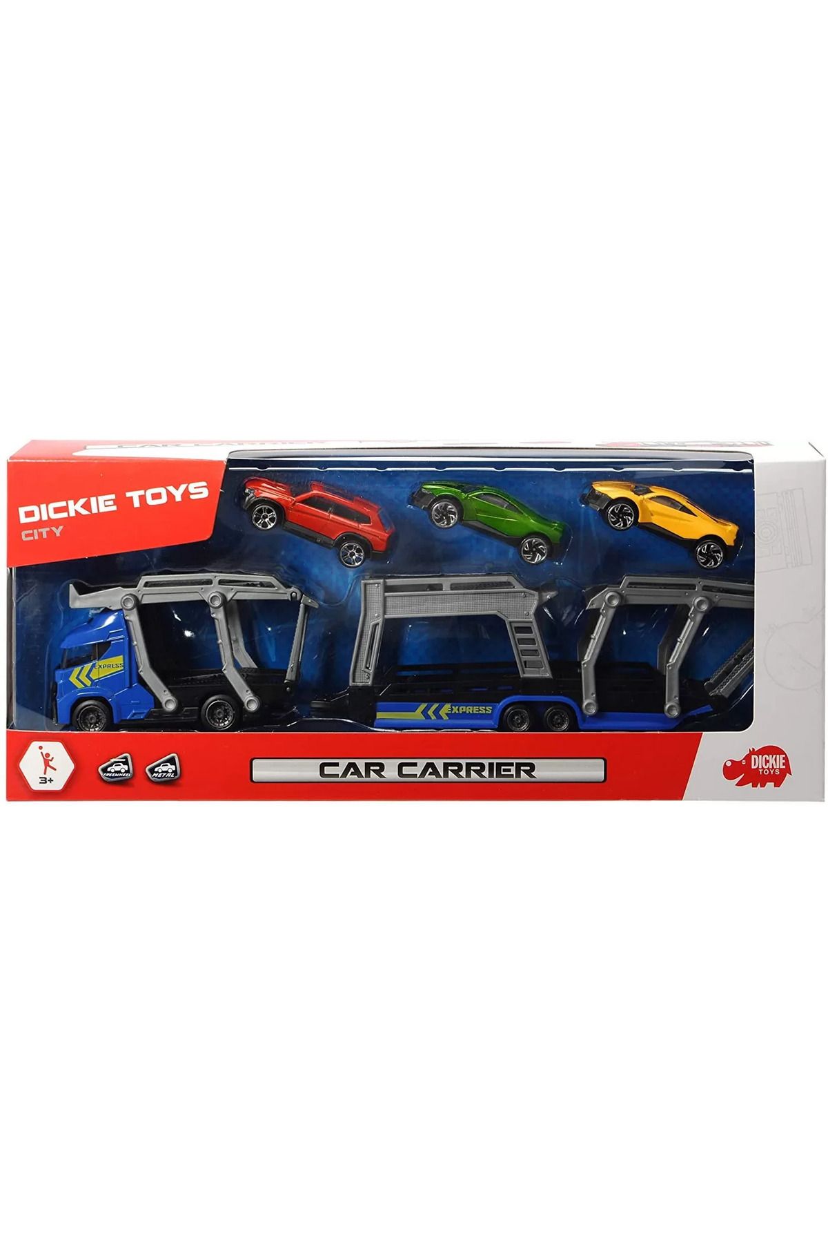 Simba Set Trailer 28cm Cu 3 Masinute Metalice - Albastru - One Size