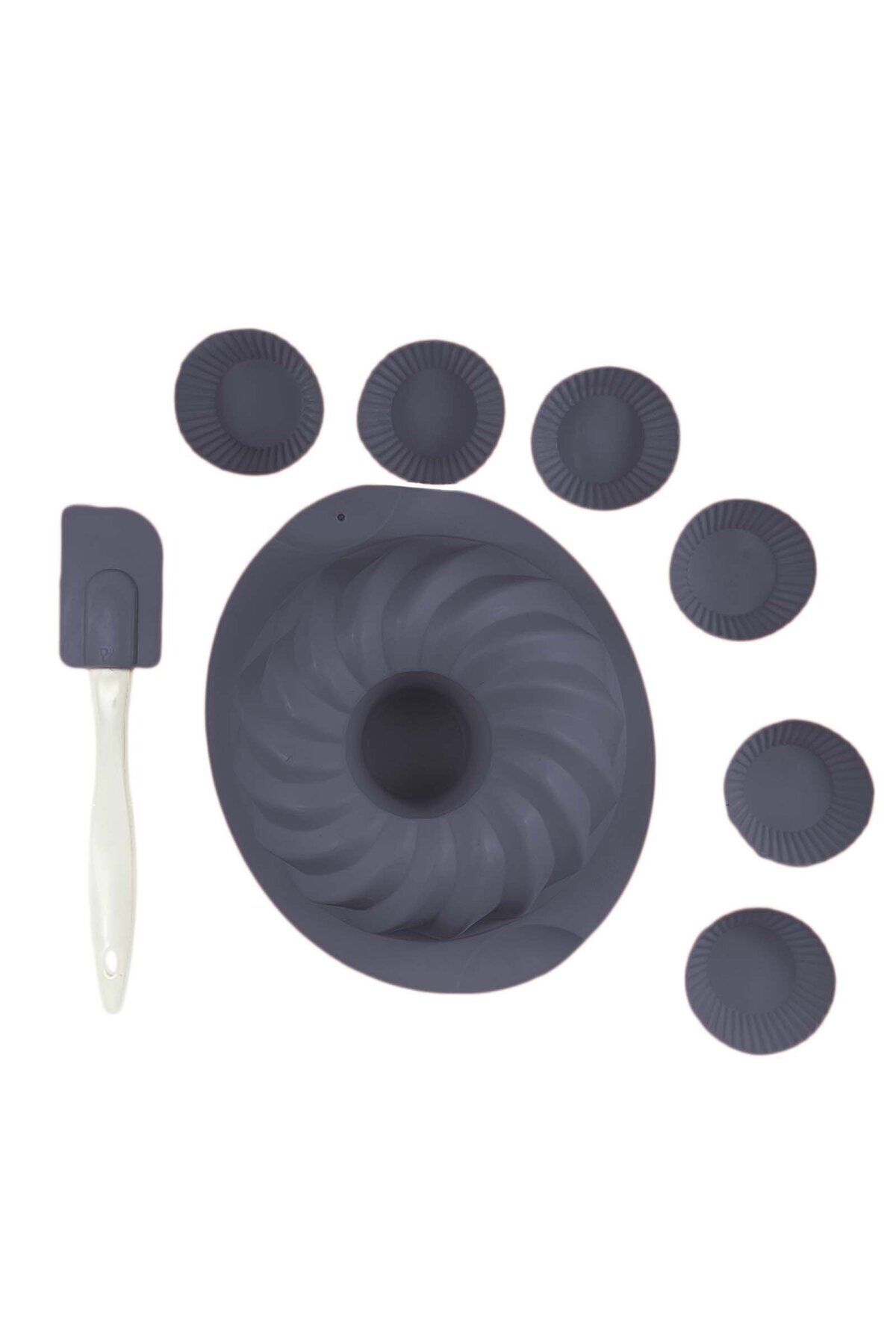mys silicone-Silicone Mold Set For Cakes And Cakes, Guguluf, With Spatula And 6 Pieces For Muffins 2