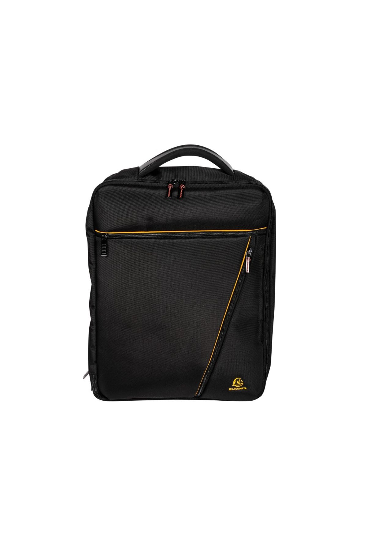 Exacompta-Rucsac pentru laptop de 15,6", tip geantă, cu buzunare verticale și orizontale, culoare neagră 2