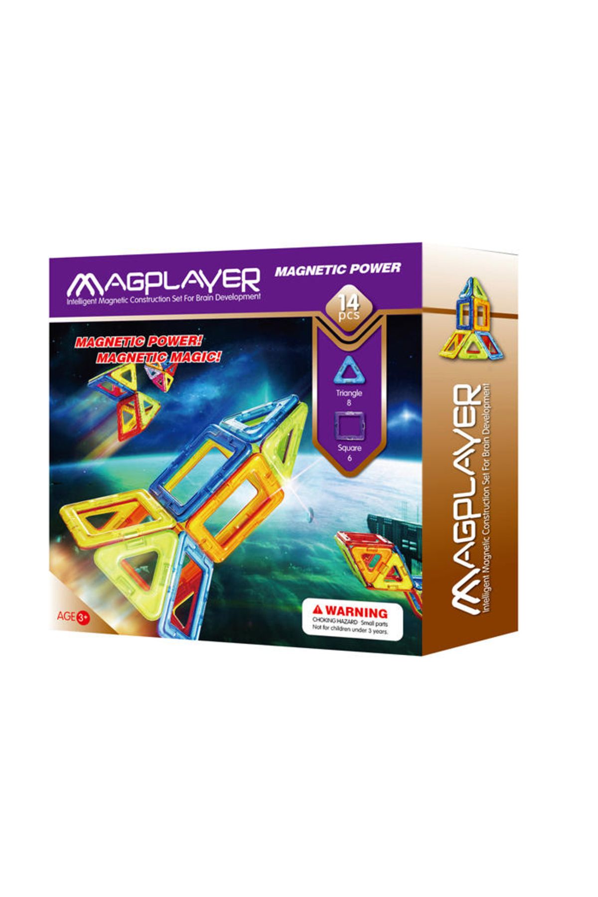 Magplayer Joc De Constructie Magnetic - 14 Piese - Mărime unică
