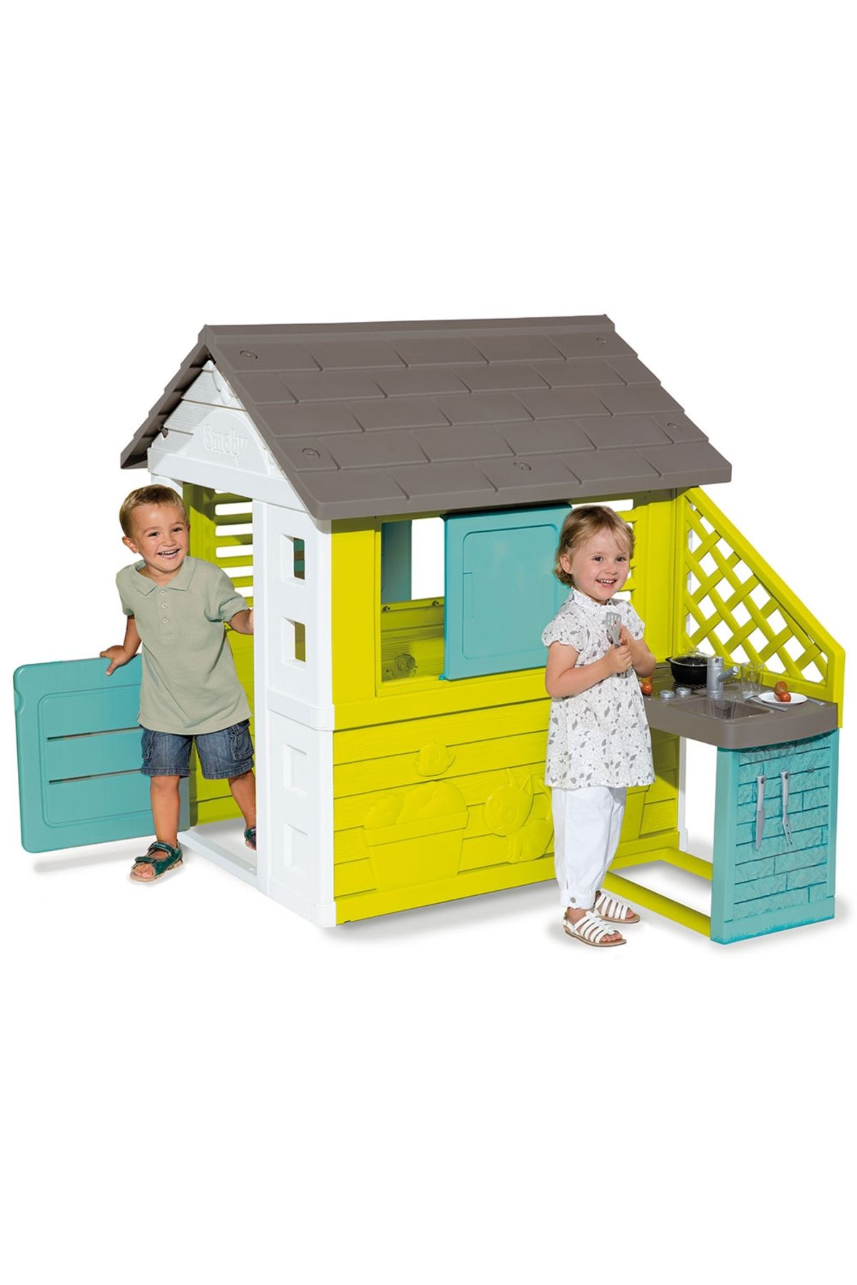 Smoby-Casuta pentru copii Smoby Pretty cu bucatarie si 17 accesorii 4