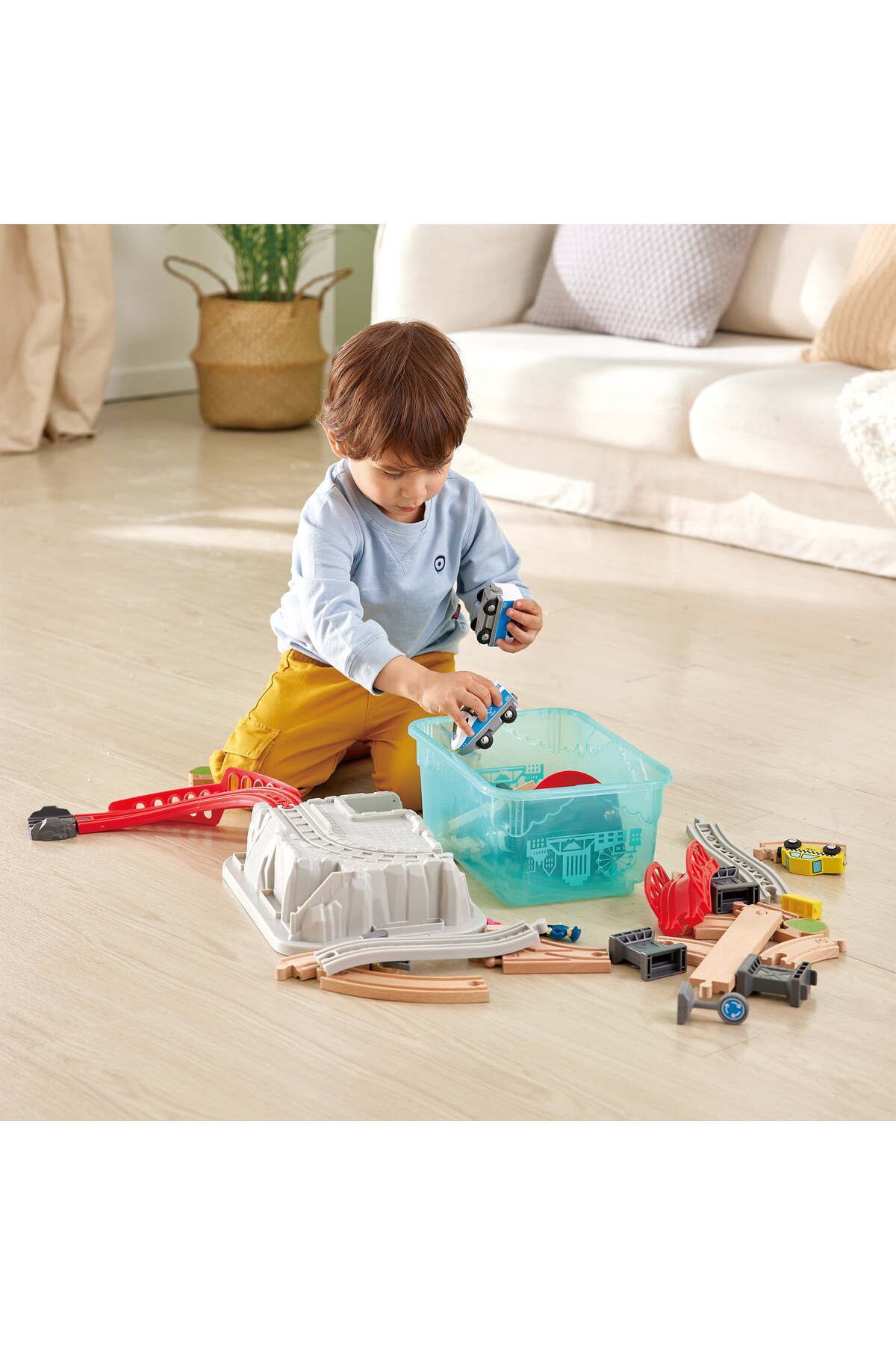 Hape-Wooden Toy - City Train Set (48 PIECES) 3