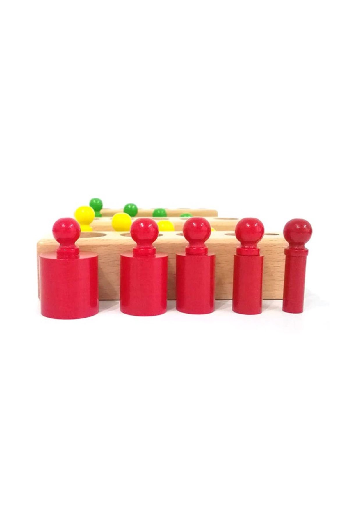 Micostore-Cilindrii Montessori - cilindrii colorati din lemn 4