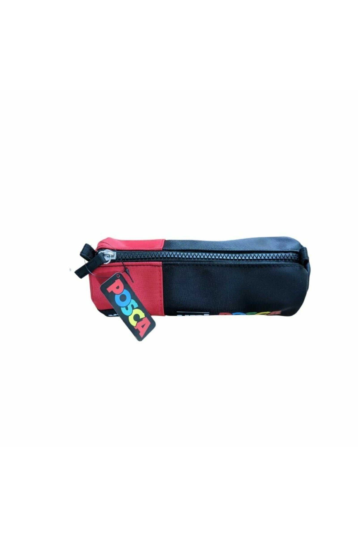 POSCA-Penar Posca Echipat cu 16 Carioci, Cilindric, 1 Fermoar, Negru/Rosu 3