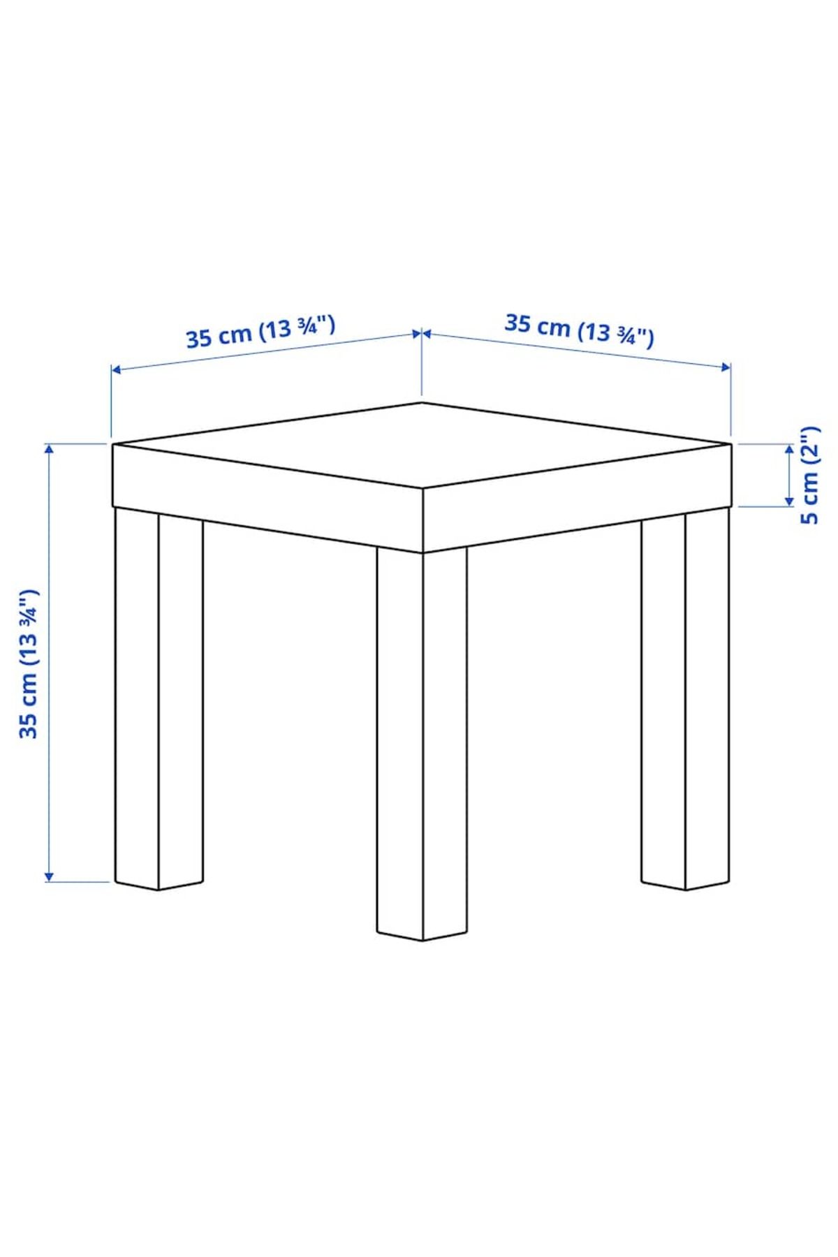 IKEA-Set of two nested side tables, white, one 35*35 cm and the other 55*55 cm 4