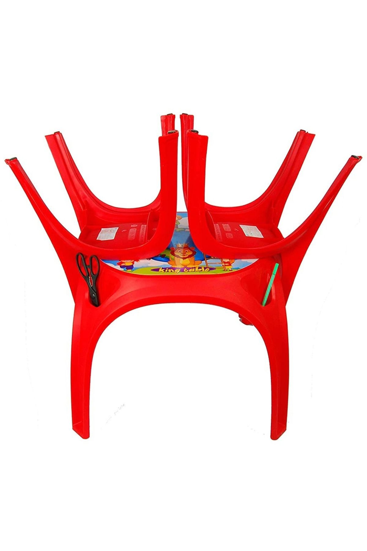 PİLSAN-Set Table with 2 chairs for children Pilsan King Table red 2