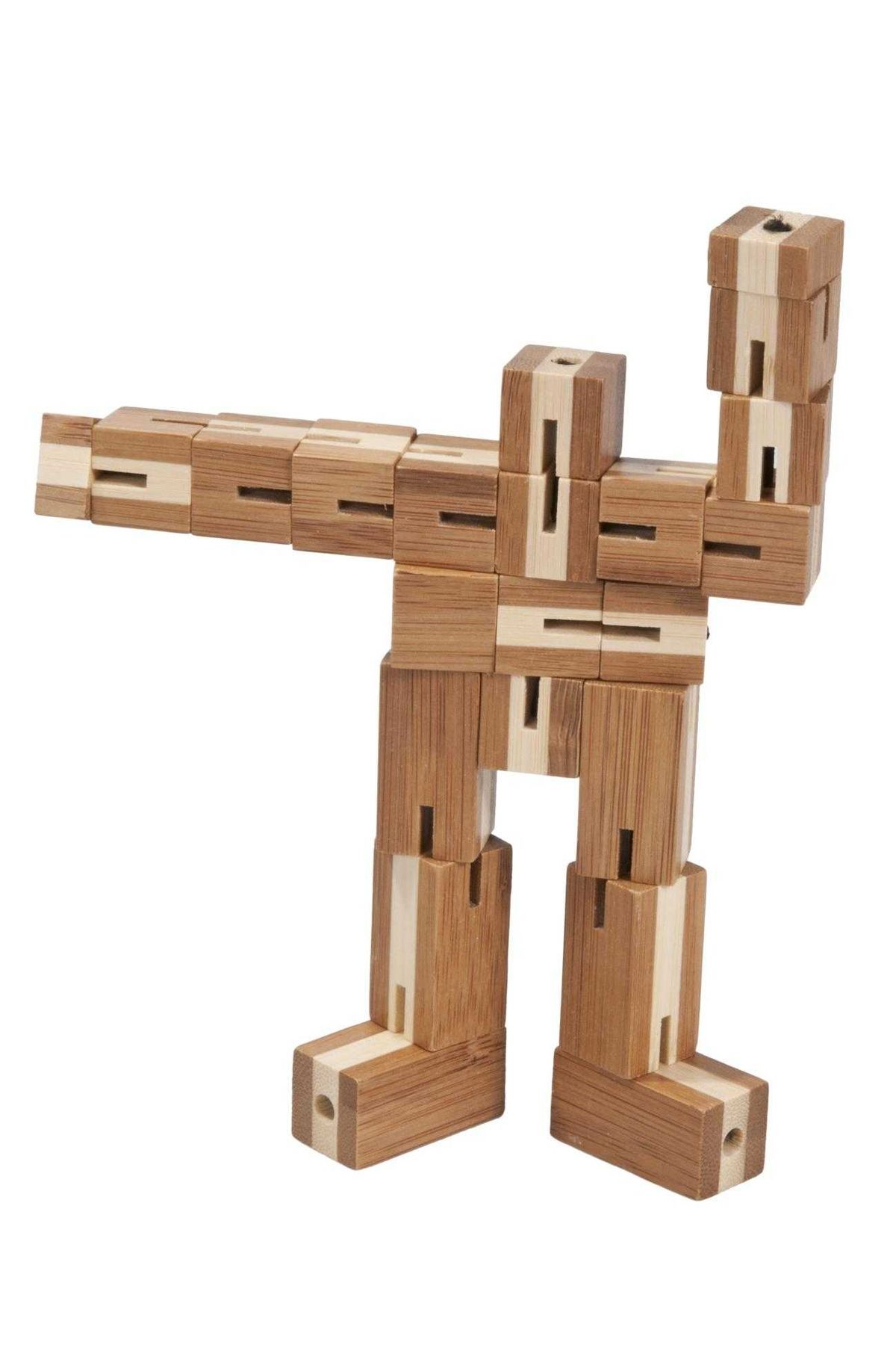 Fridolin-Joc logic puzzle 3D din bambus Flexi-cub 3