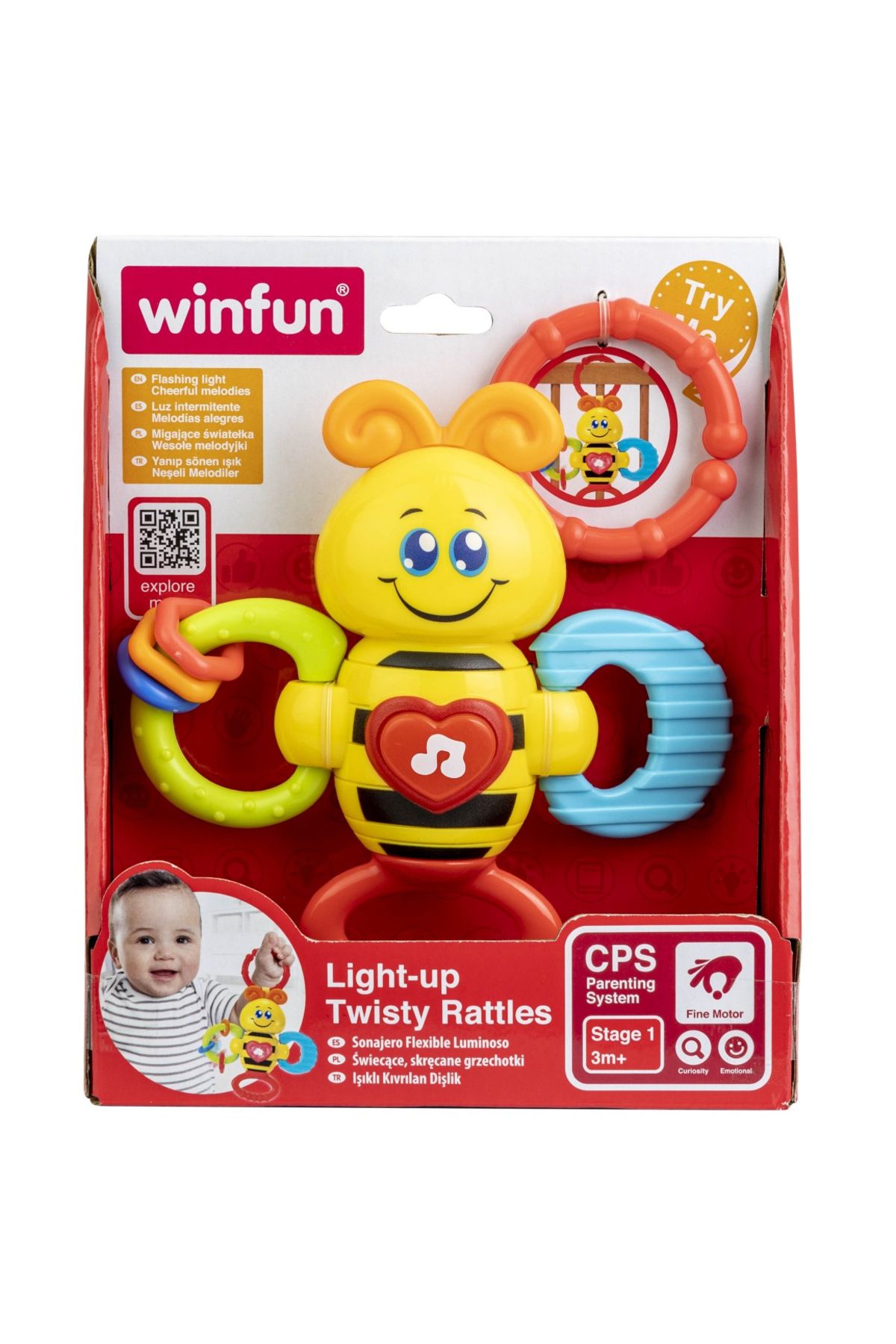 WINFUN Zornaitoare Albinuta Cu Sunete Si Lumini Pentru Bebelusi, - One Size