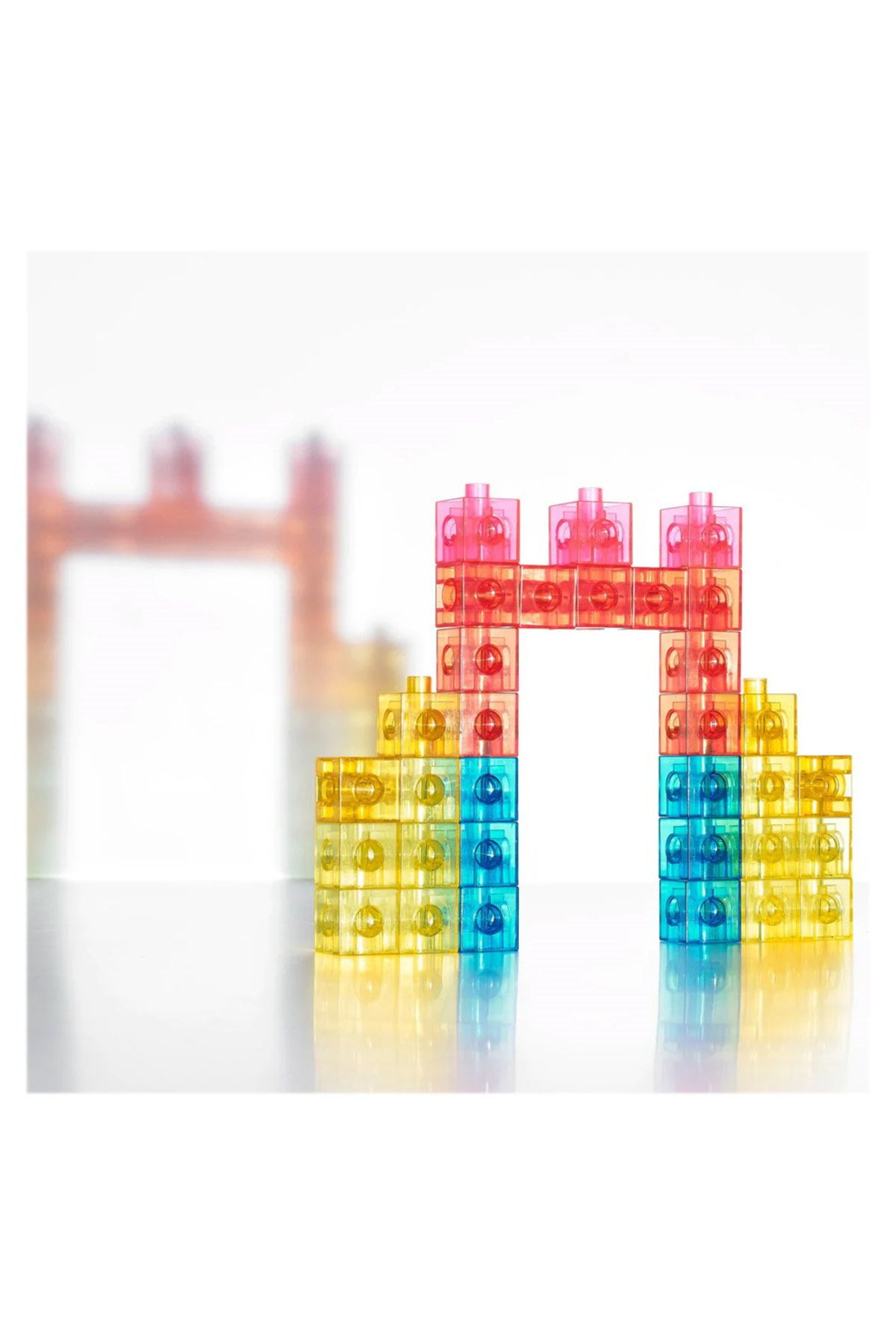 Edx Education-Linking Cubes, 100 Cuburi Translucide Interconectabile 4