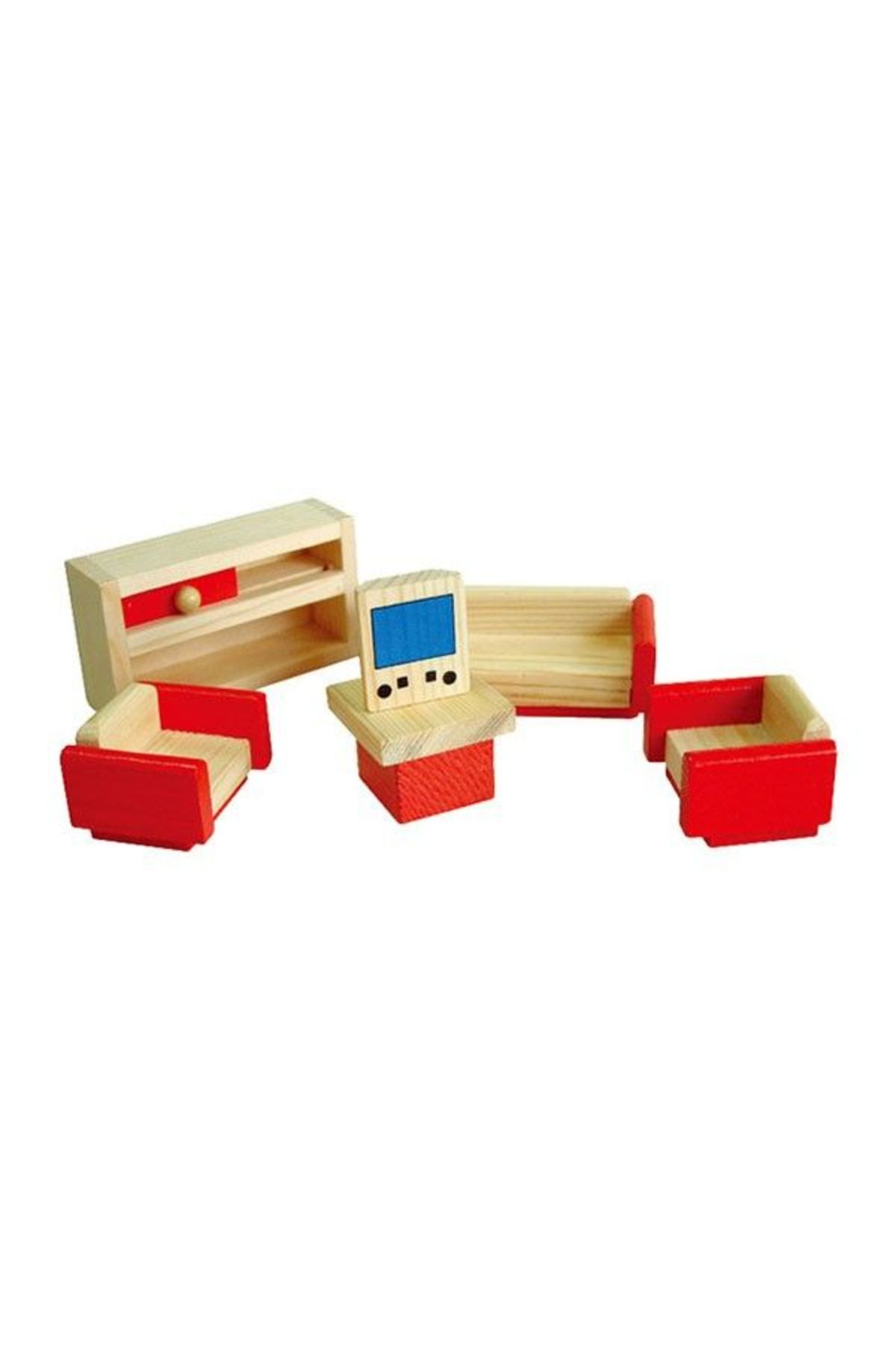 Viga Toys-Casuta de papusi din lemn cu mansarda Viga 5