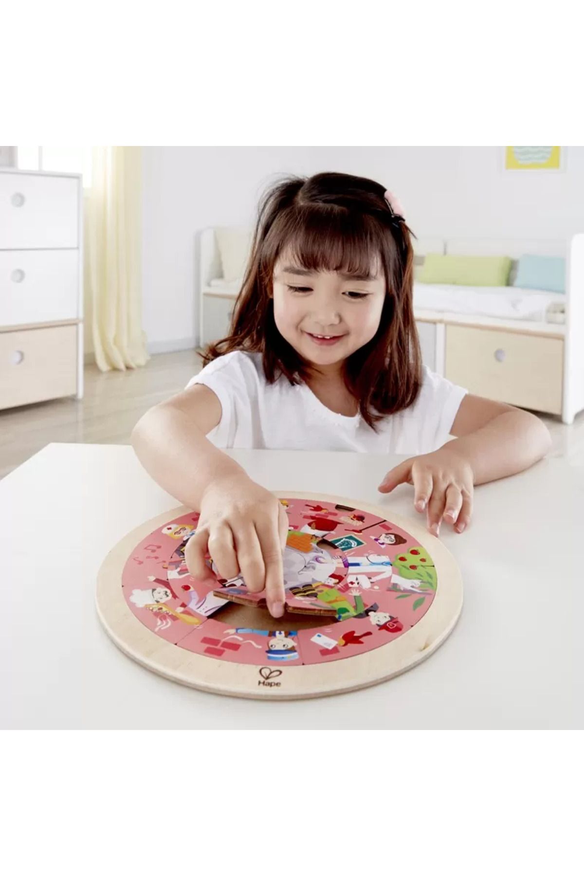 Hape-Kulaté puzzle se 2 stranami, Learn Crafts, 20 dřevěných dílků 6