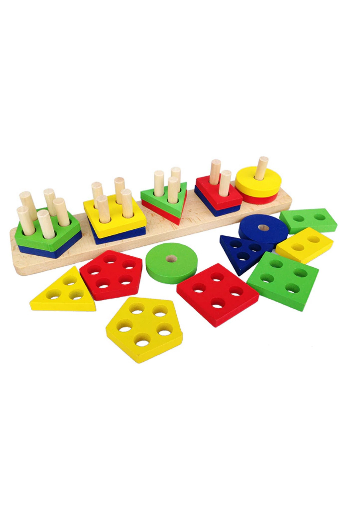 MC Micostore Παιχνίδι Ταξινόμησης, 5 Στήλες με Γεωμετρικά Σχήματα, Ταξινομητής