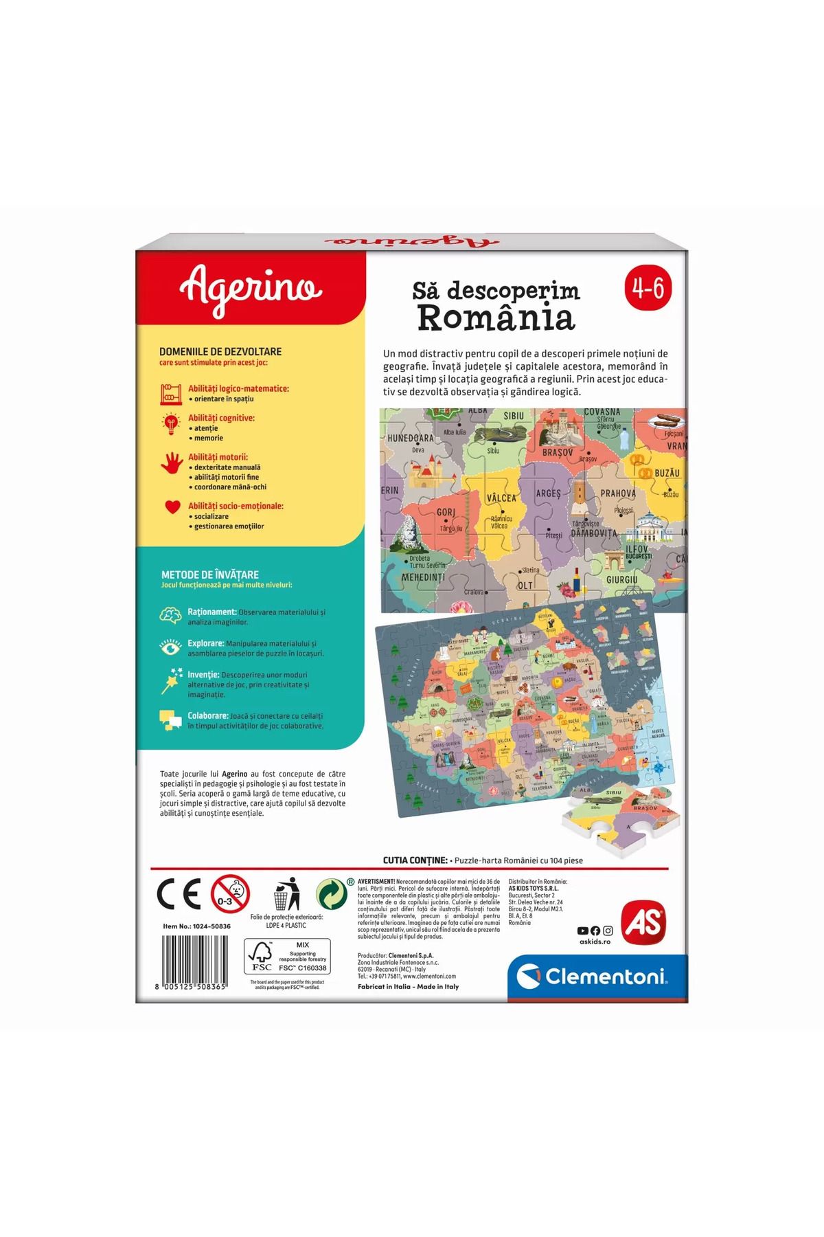 As-Joc educativ, Sa descoperim Romania, Agerino, 4 - 6 ani, Clementoni 5