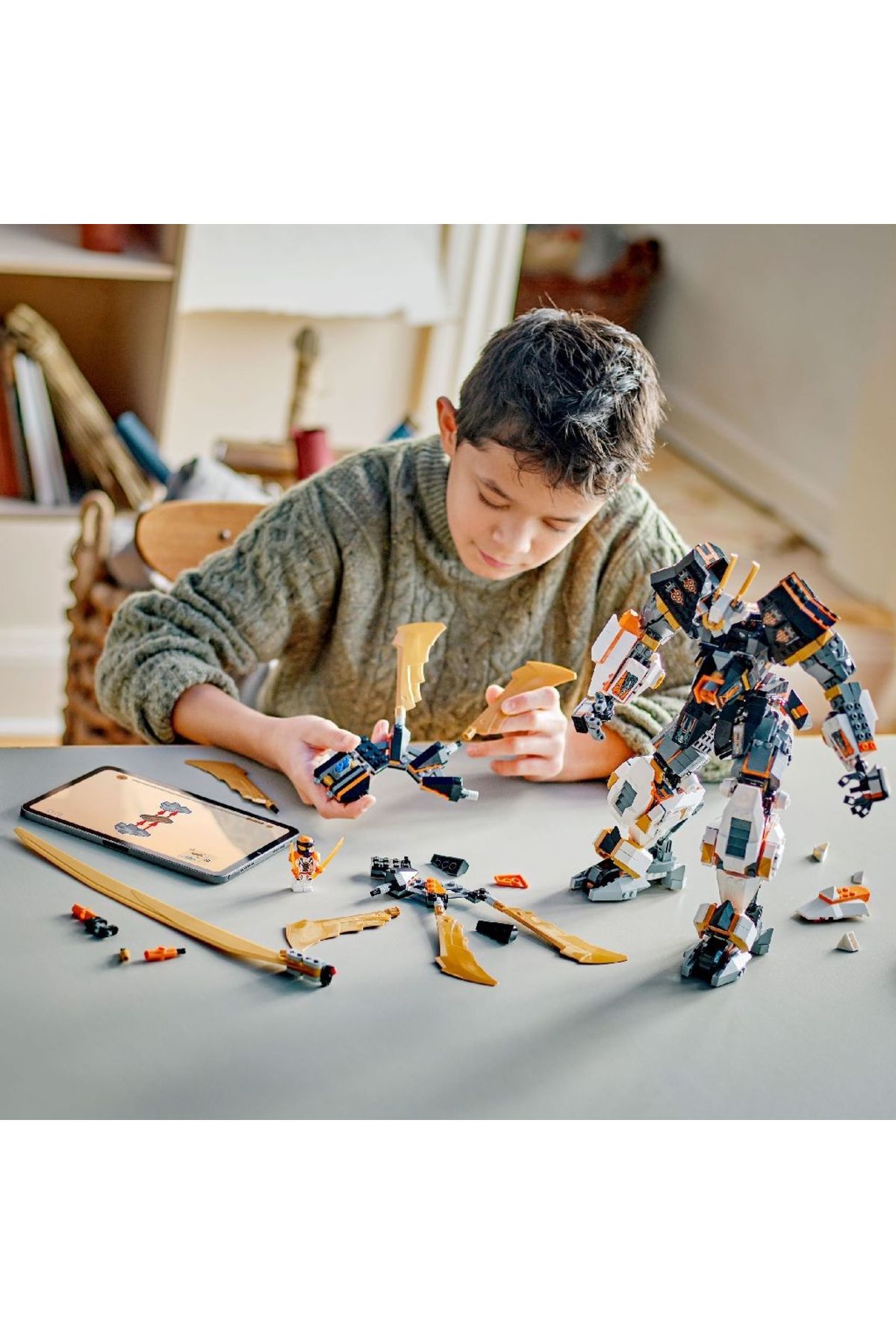 LEGO-®   NINJAGO ®   Robotul Titan Dragon al lui Cole 71821 – Kit de construcție pentru vârste de la 12 ani în sus (1055 piese) 5