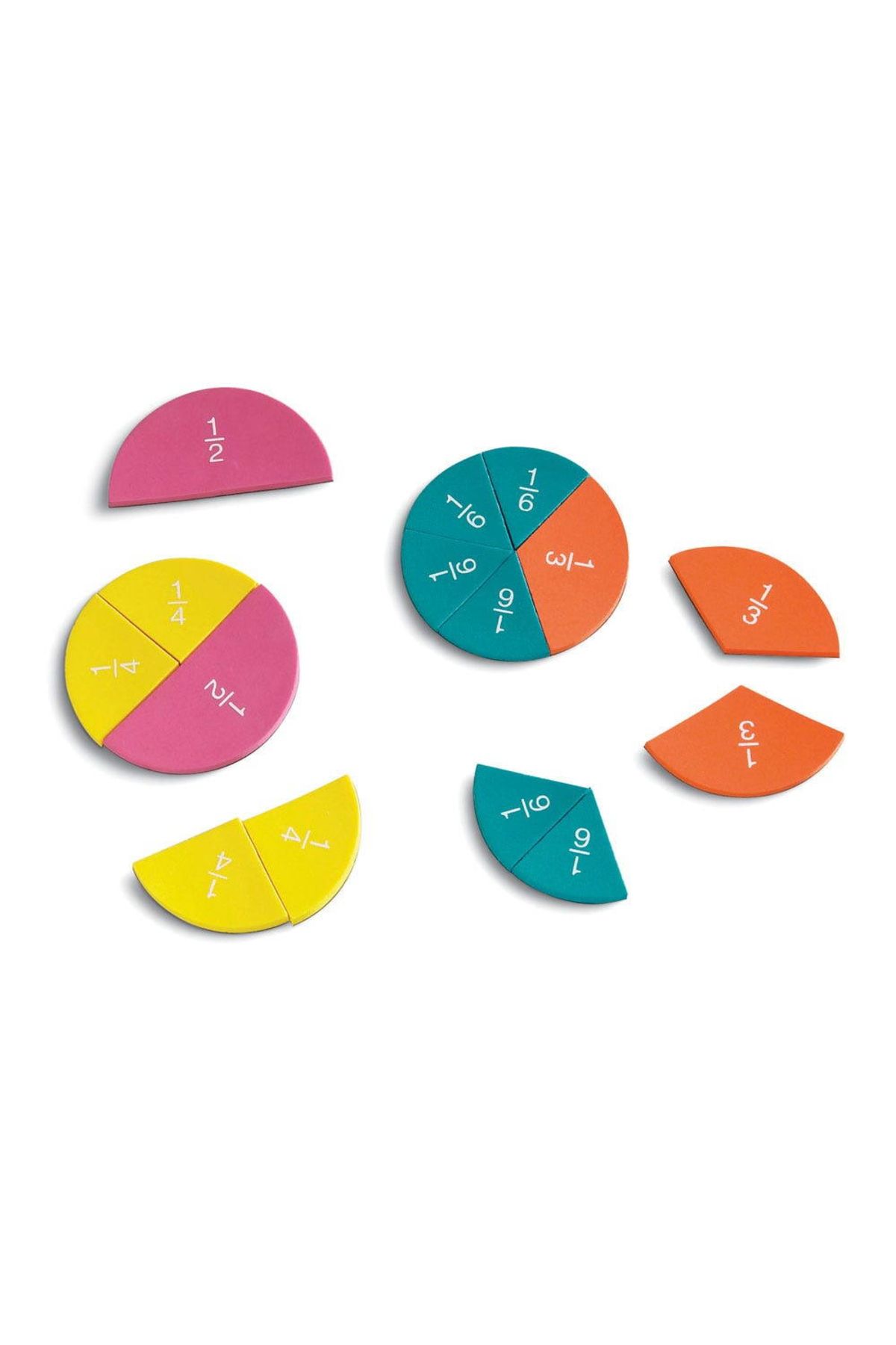 Learning Resources-Magnetic Set - Circles With Fractions 1
