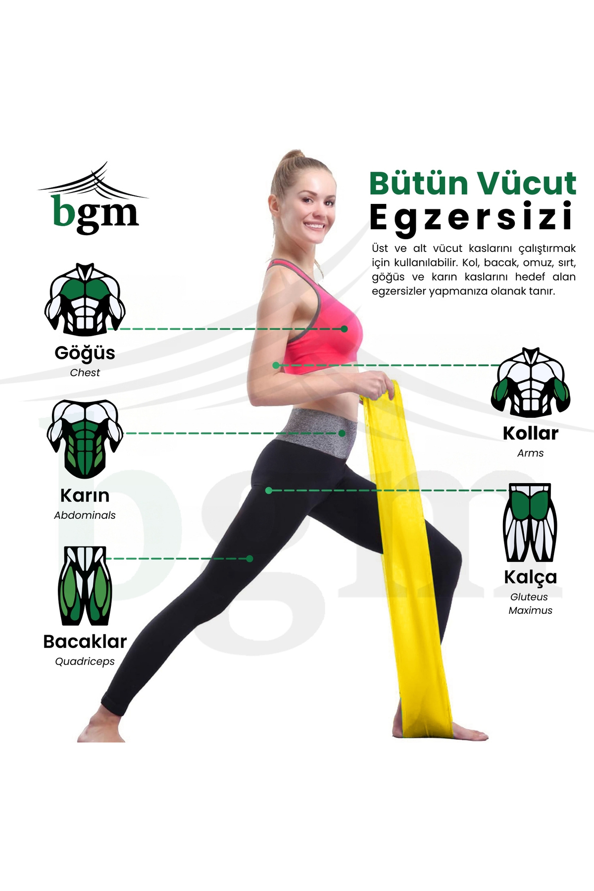 bgm-Resistance Rubber Exercise Band Resistance Band Training Band Power Rubber Athlete Band 7