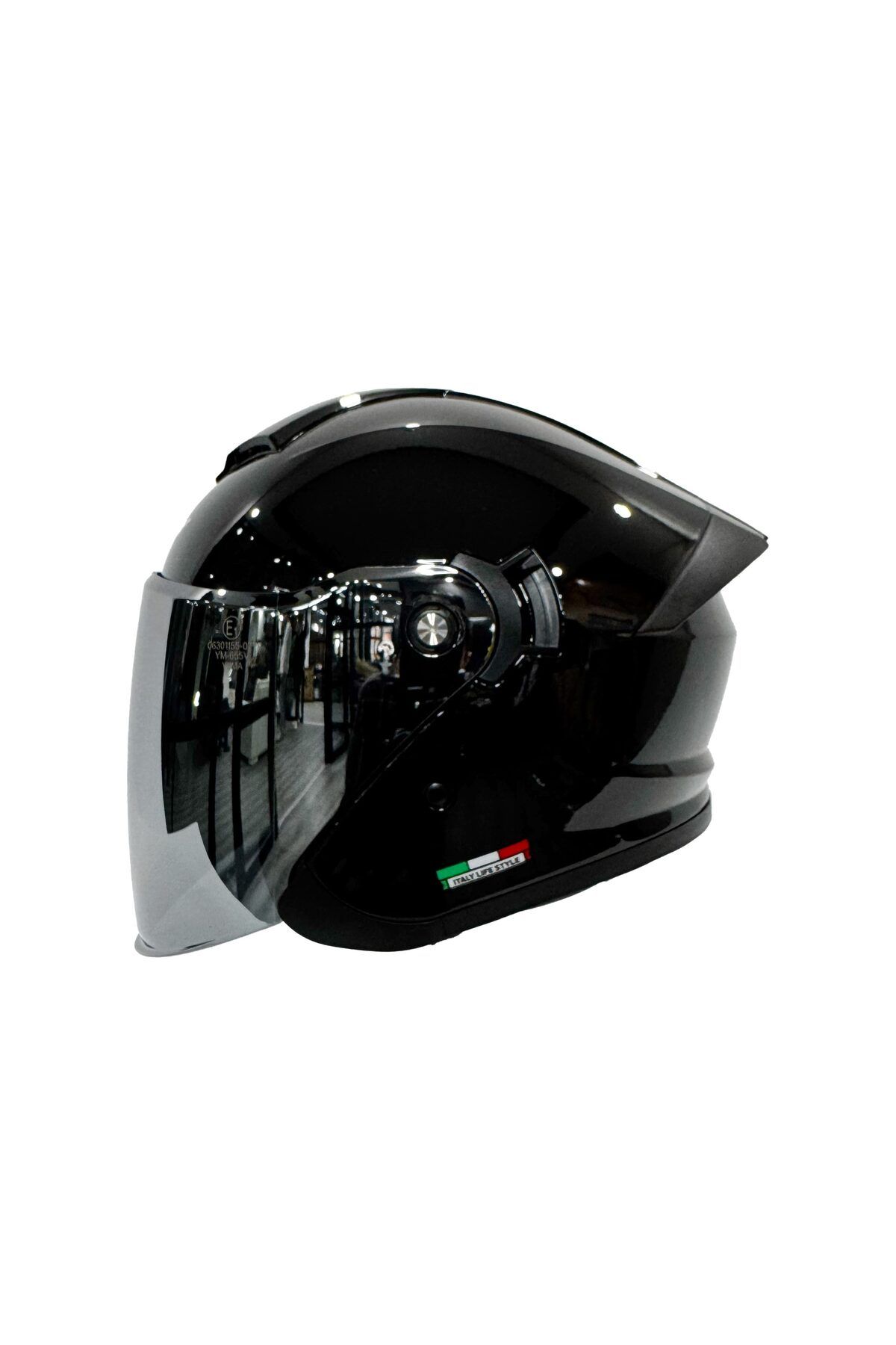 Sway SW 655 Black Güneş vizörlü Yarım Kask