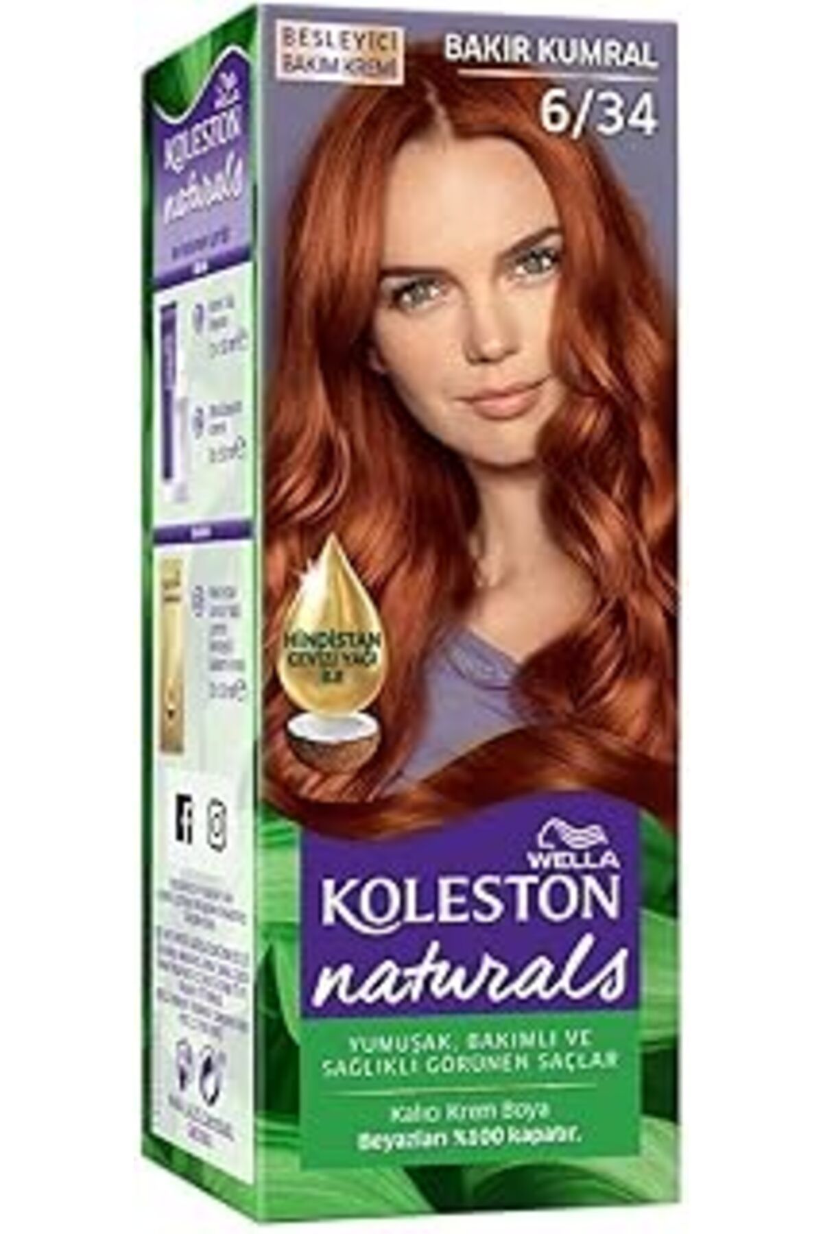 Qedii Wella Koleston Naturals Saç Boyası 6/34 Bakır Kumral