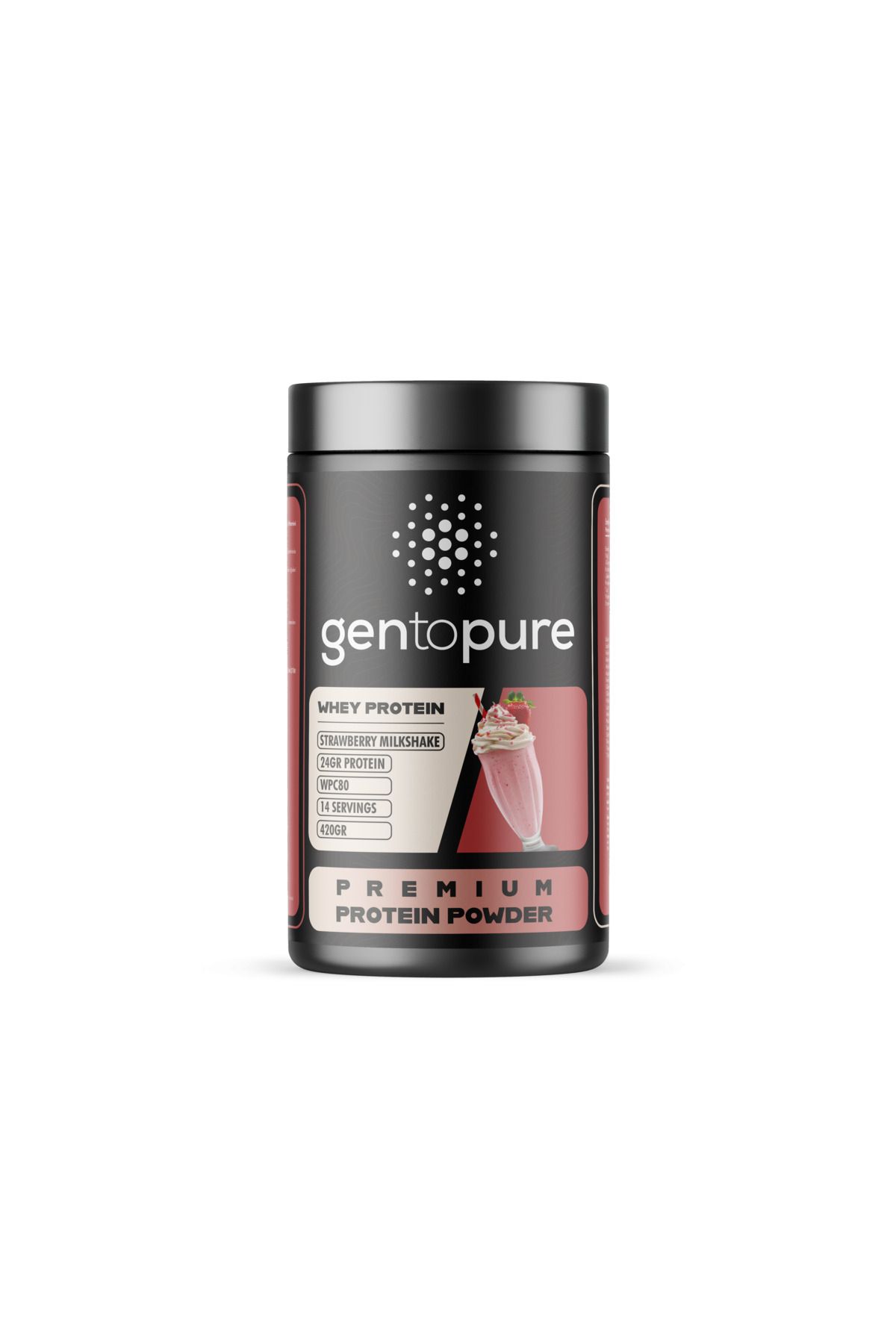 Gentopure WHEY PRO - WPC 80 - 420G ( ÇİLEK )