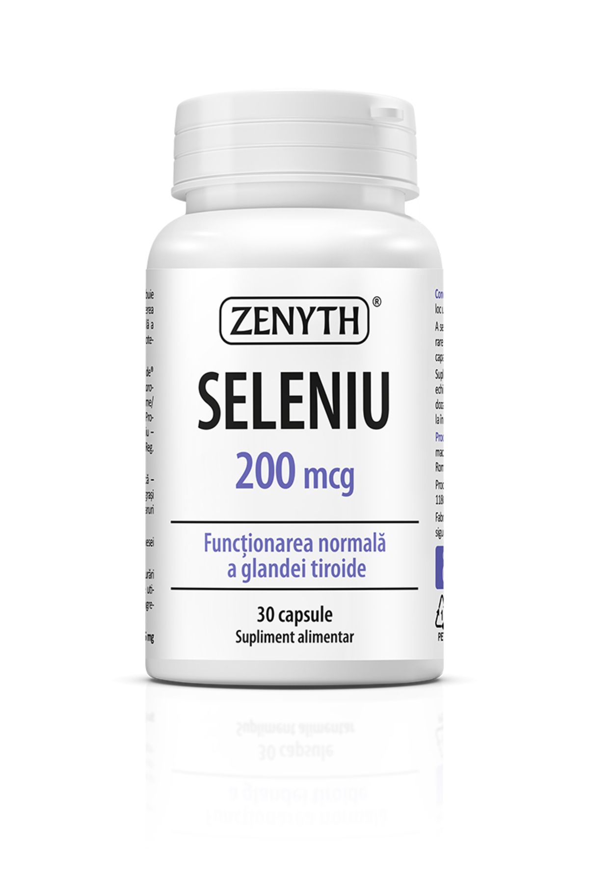 ZENYTH Selenium, 30 Capsules, 200 Mcg, Normal Thyroid Function, - One Size
