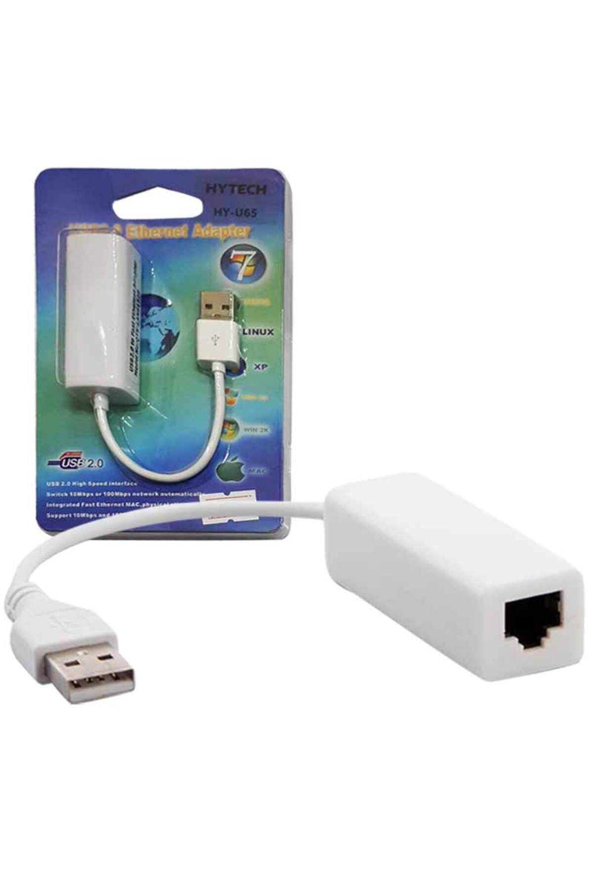 Hytech HY-U65 USB 2.0 TO RJ45 WİN10 UYUMLU ETHERNET ÇEVİRİCİ