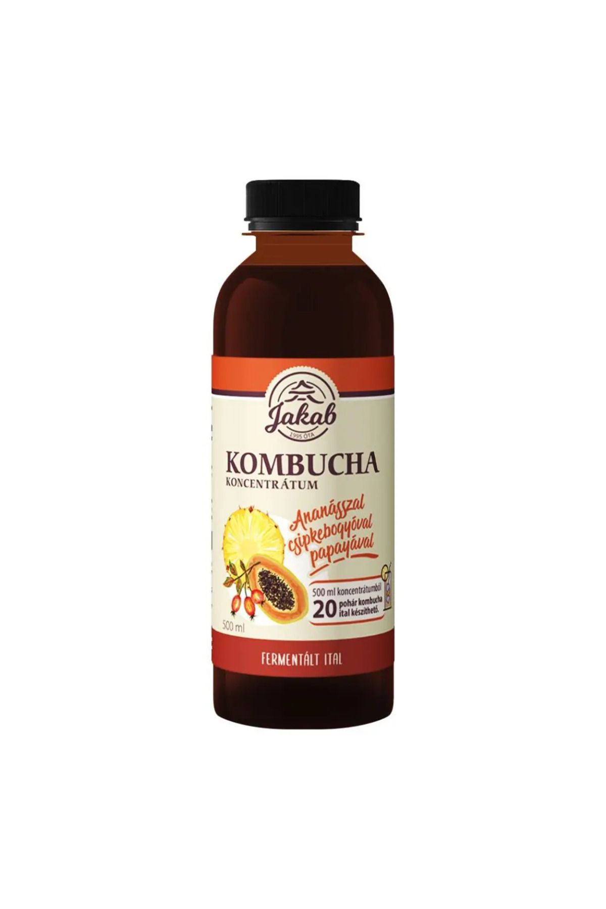 Jakab Concentrat Kombucha C , 500ml Ananas, Papaya, Urzica Si Fructe De Macese - One Size