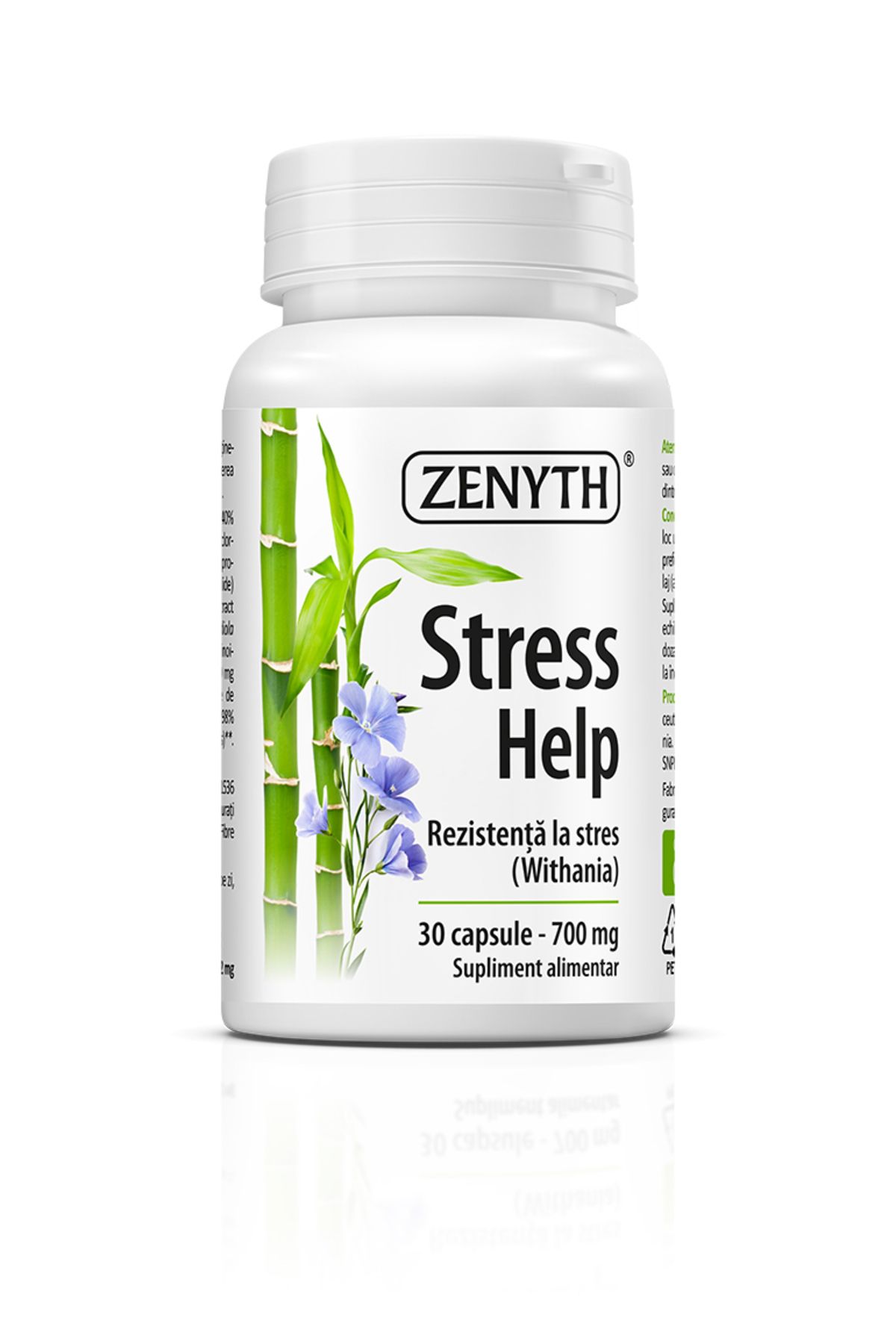 ZENYTH Stress Help, 30 Capsule, Tonic Nervos, Adaptogen Si Antistres, 700 Mg / Capsula, - One Size