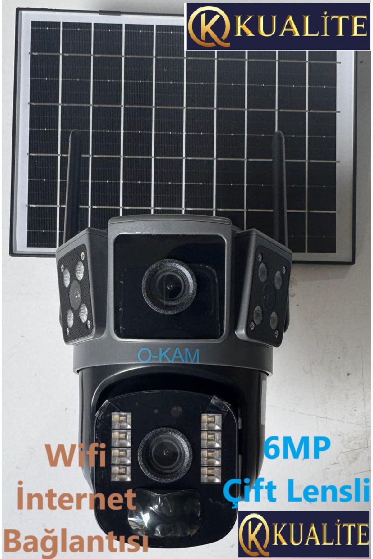 kendinalyap 3034 SOLAR WİFİ İNTERNET BAĞLANTILI GÜNEŞ PANELLİ 6 MP WİFİ PTZ KAMERA