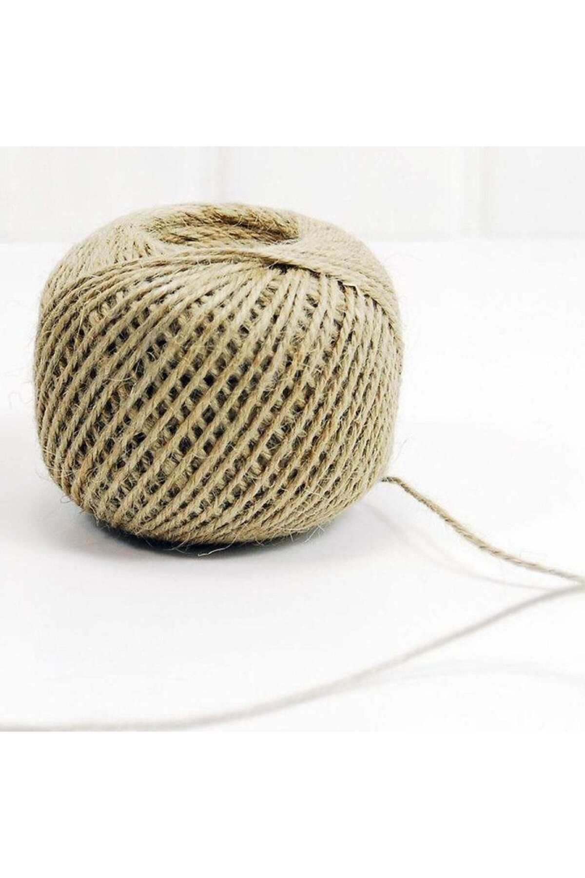 BAKOM AMBALAJ-Natural and Durable Jute String, Wicker String, Whip, Packaging, Decoration and Packing String, 100Gr, 100m - 2mm 4
