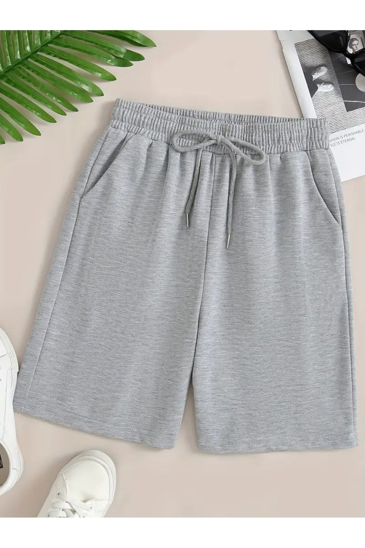 Gri Şort Büyük Beden Battal Eşofman Altı Spor Rahat Giyim Kaliteli Şık Görünüm ŞAH MODA55ddd55