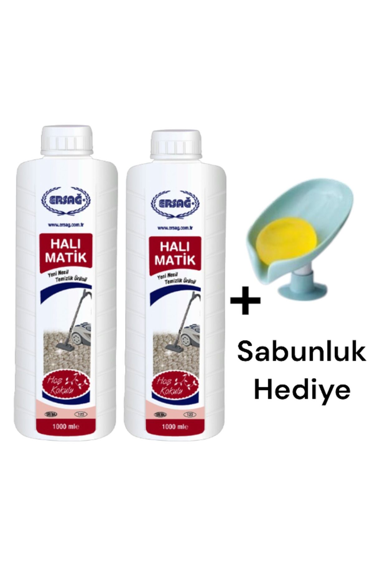 Ersağ Halı Matik 1000 ML (2 ADET) + ( Sabunluk Hediye'li ) 123-12