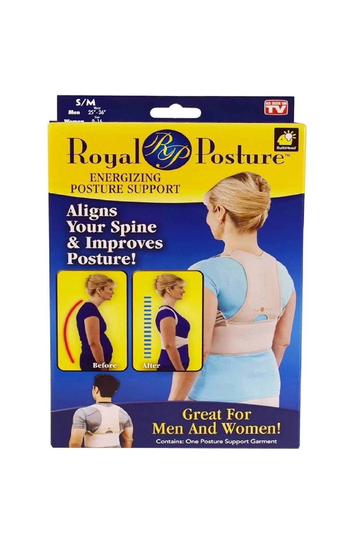 Generic-Royal Posture Back Brace with Supports S/M 1