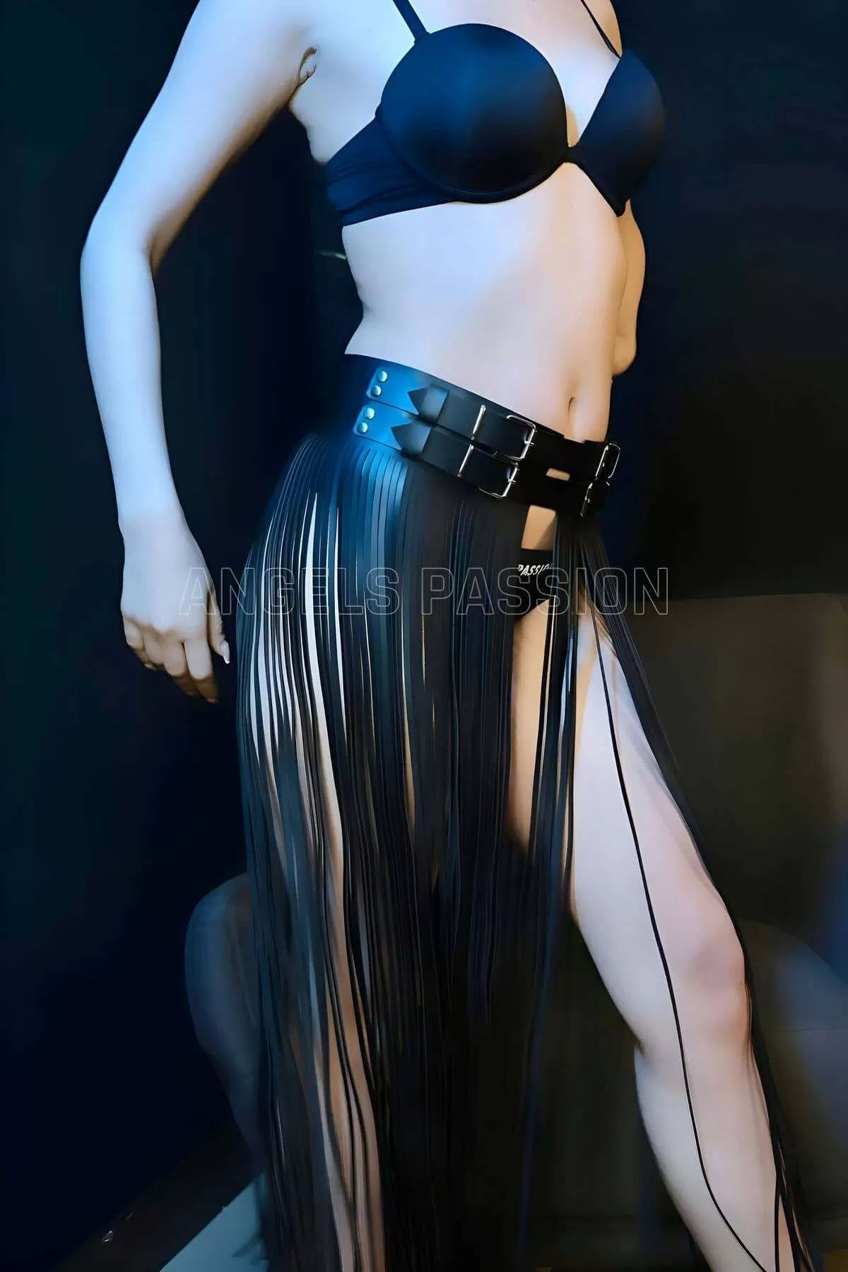 narniabutik Püsküllü Deri Etek Harness - BRF1090