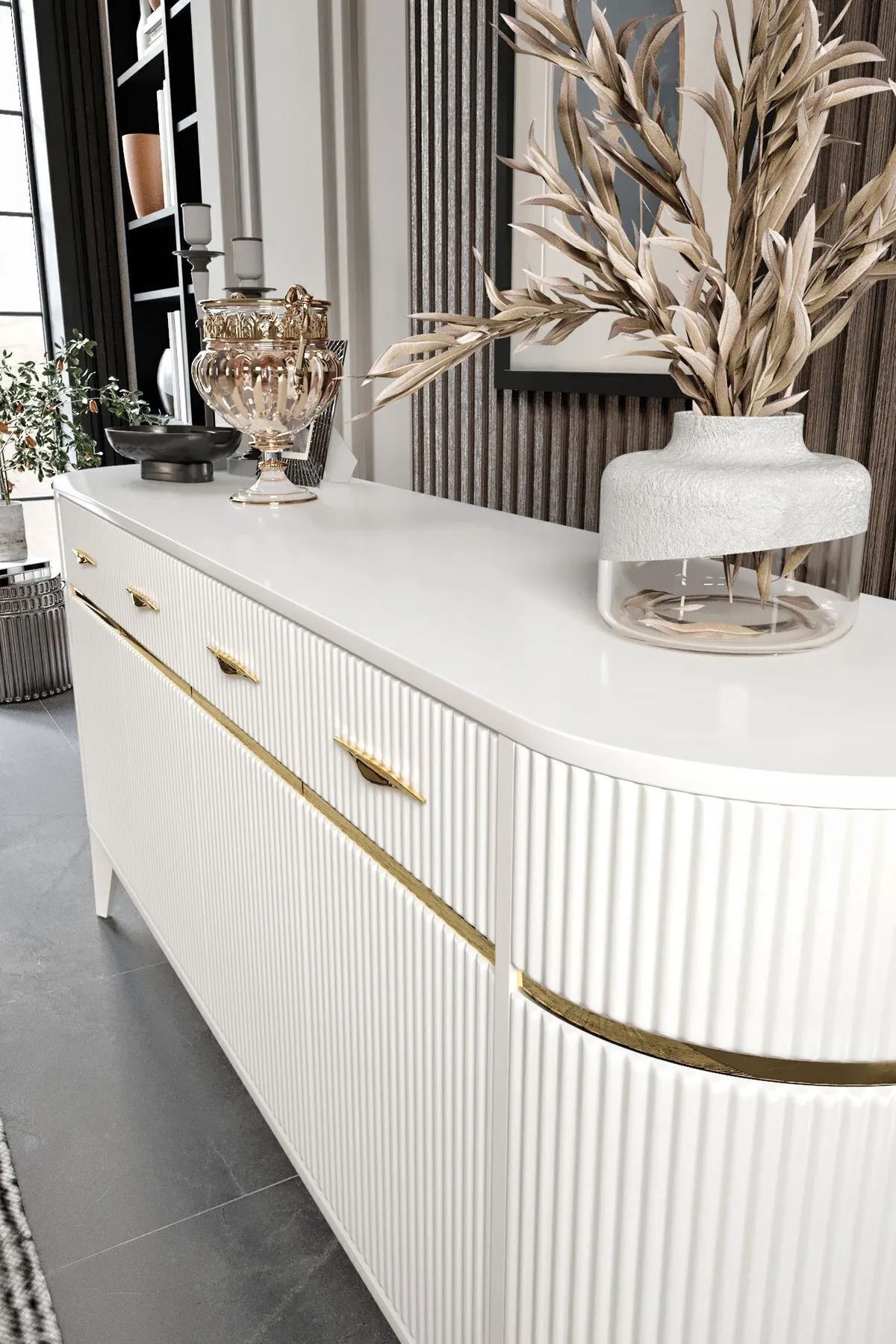 Moduler Mdf Mebran Kapak Oval Konsol - 3