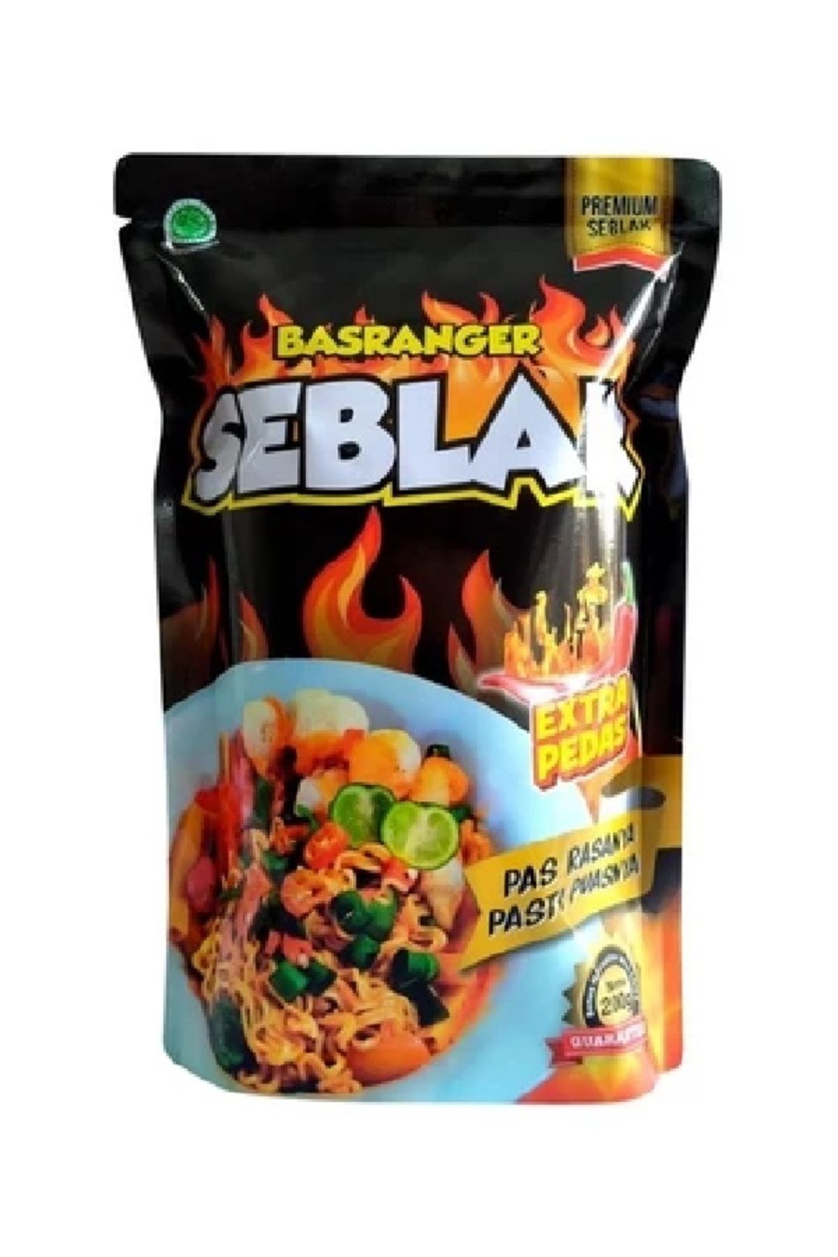 BAPPER Seblak Instant Basranger Extra Pedas Daun Jeruk Porsi Banyak 200gr 1 paket
