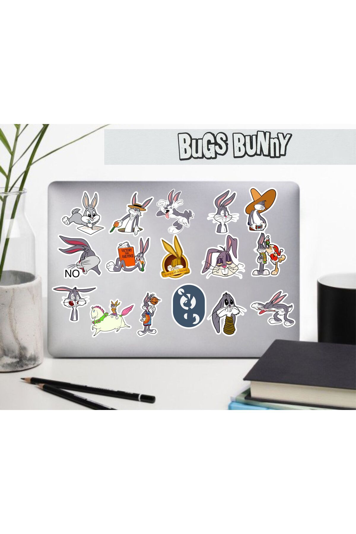 hediyenebak Set De Autocolante Cu Iepure Drăguț | Agenda Laptop Notebook Tabletă Telefon Notebook Autocolant Bullet Journal - One Size