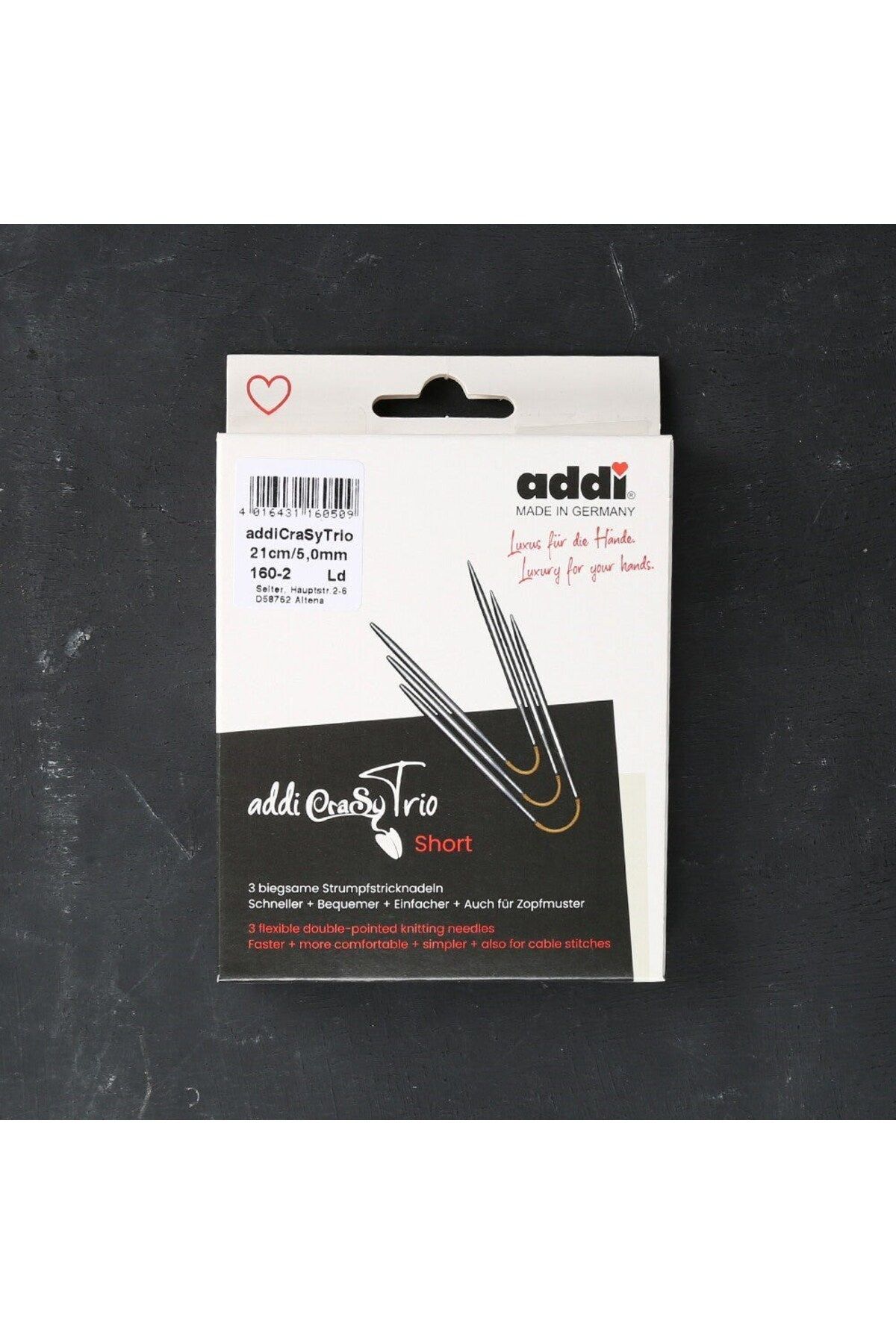 BulutRetail Addi CrasyTrio 3 lü 5 Mm 21 Cm Misinalı Çorap Şişi