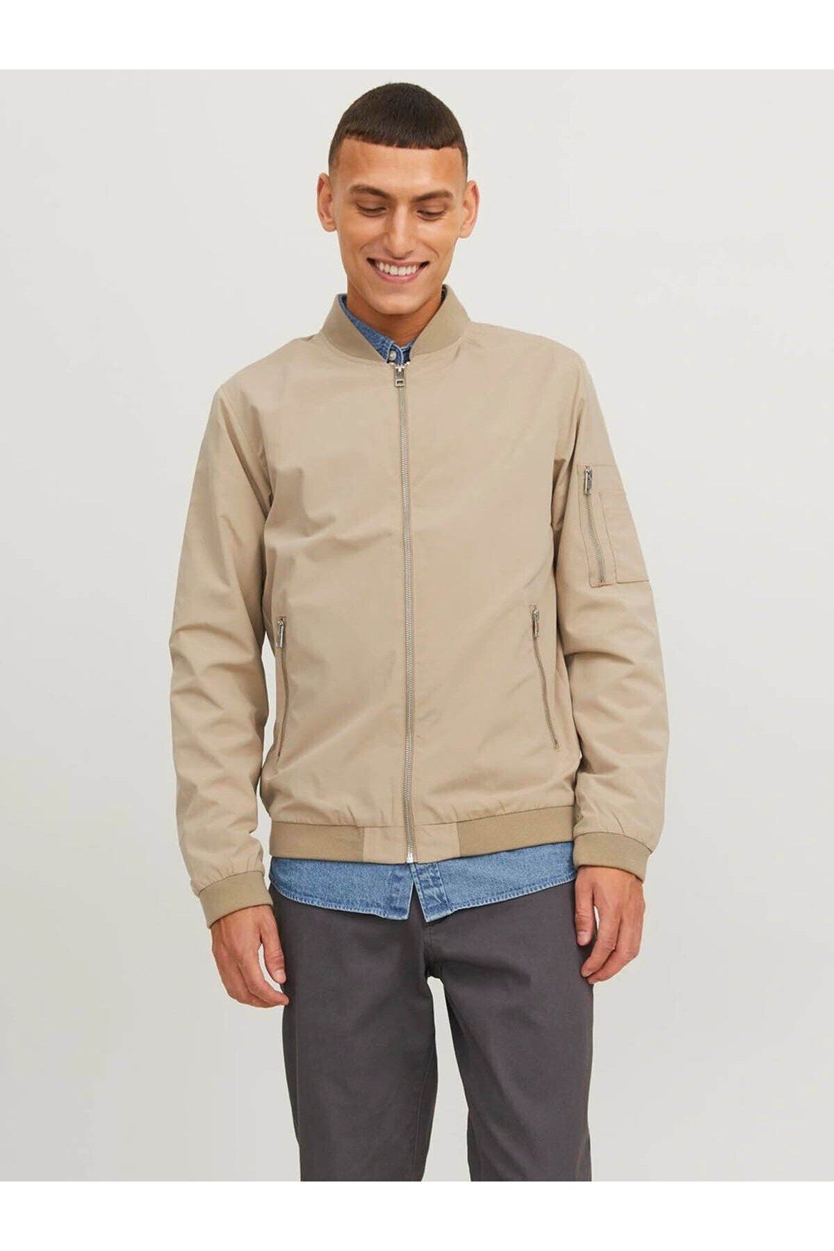 جک اند جونز کاپشن مردانه Jjerush Bomber Noos 12165203