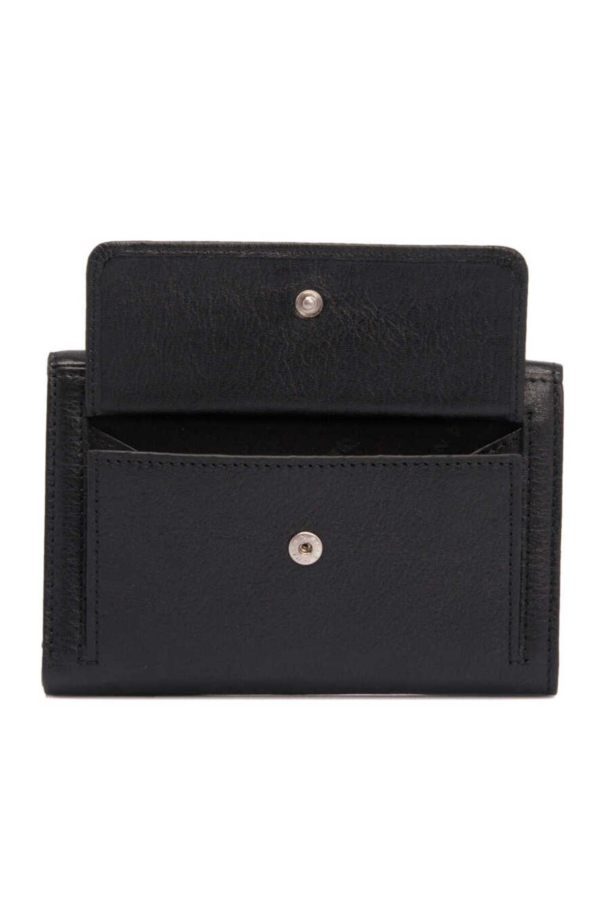 Tergan-Women's Black Leather Wallet - S1Cb 00005730 -A85 5