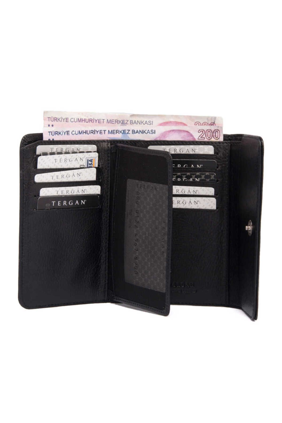 Tergan-Women's Black Leather Wallet - S1Cb 00005730 -A85 4