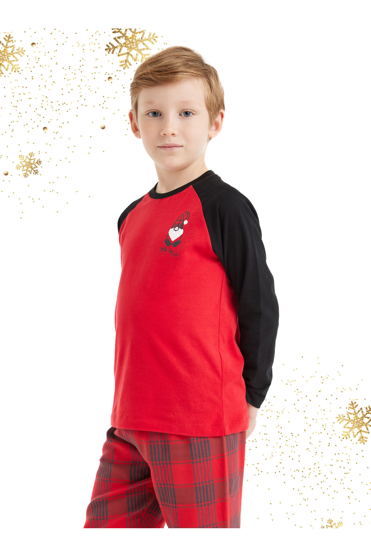 Blackspade-Boy's Pajama Set 40560 - Red 4