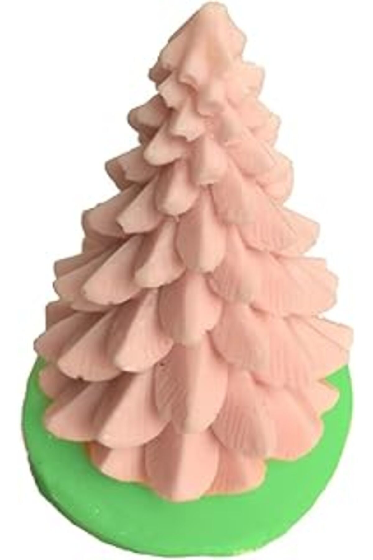 Pazarcan Parti Vitrini Çam Ağacı Şeklinde Silikon Mum Kalıbı 6x6x10 Cm
