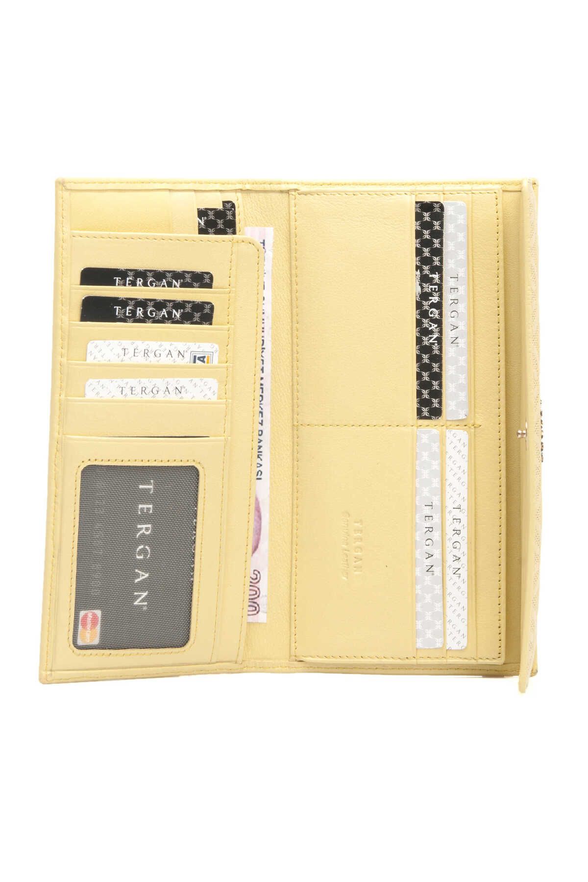 Tergan-Women's Yellow Leather Wallet - S1Cb 00005793 -L5E 3