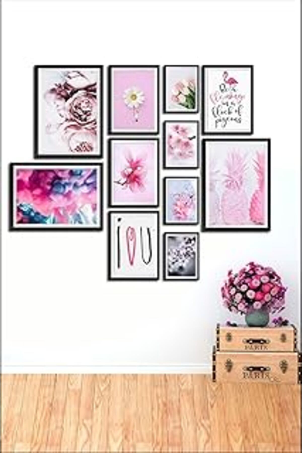 Hepta Collection Dekolia 11 Parça Dekoratif Mdf Tablo Seti Çerçeve Görünümlü Dekoliadks042